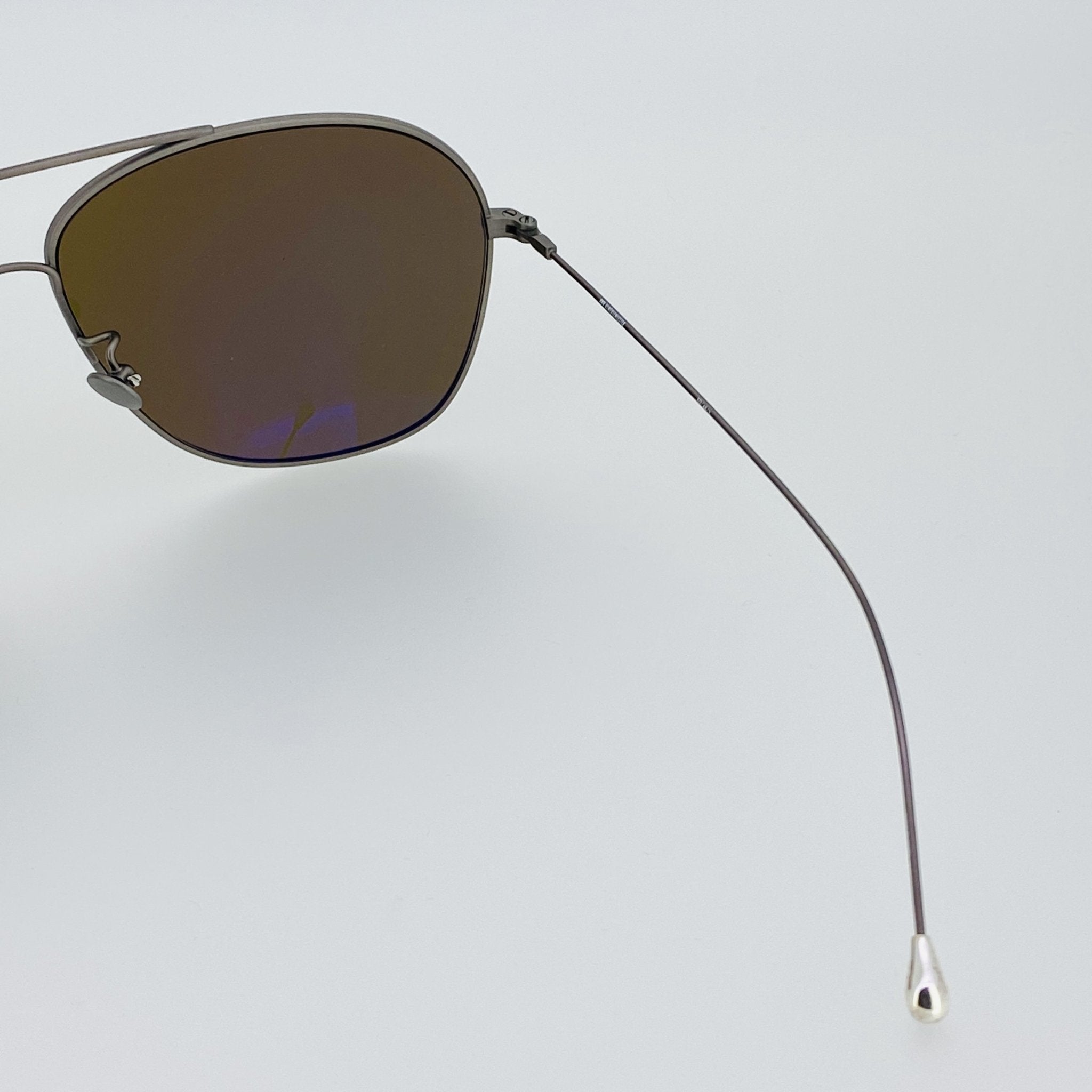 Ann Demeulemeester Men's Sunglasses Antique Silver and Brown AD48C3SUN-GR8 Sunglasses