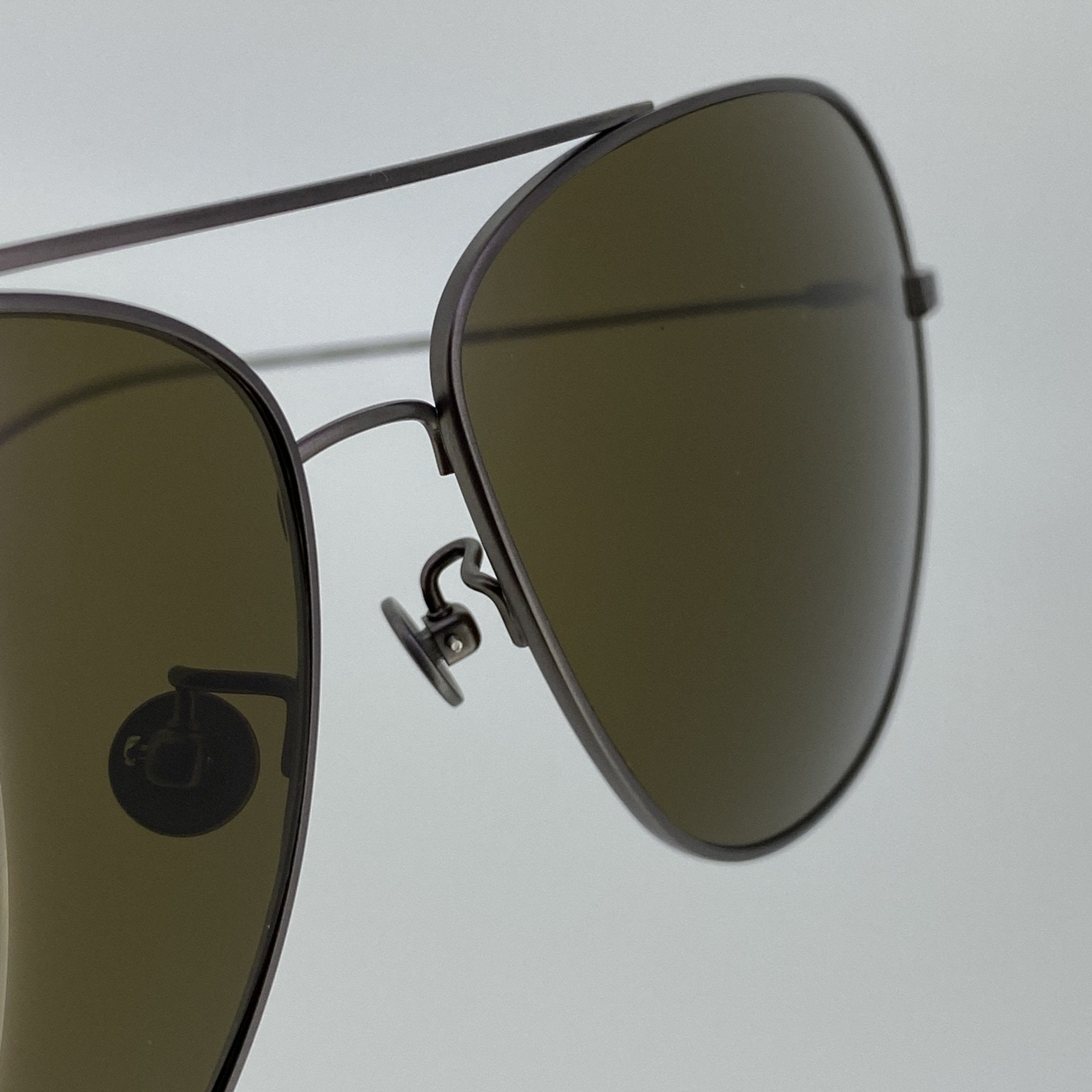 Ann Demeulemeester Men's Sunglasses Antique Silver and Brown AD48C3SUN-GR8 Sunglasses