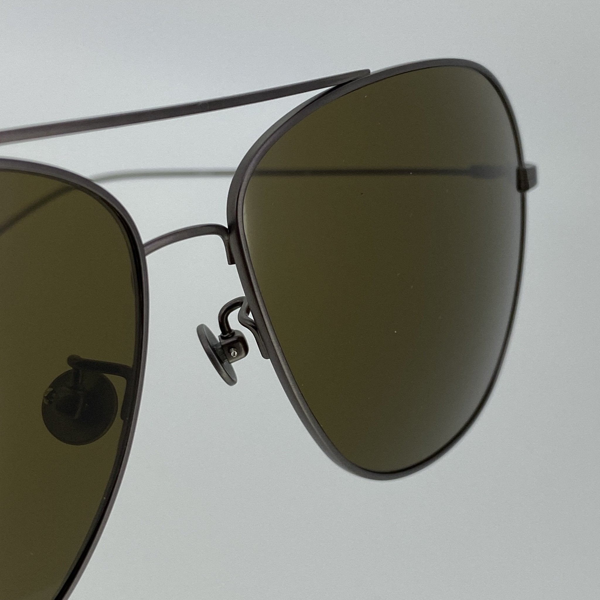 Ann Demeulemeester Men's Sunglasses Antique Silver and Brown AD48C3SUN-GR8 Sunglasses