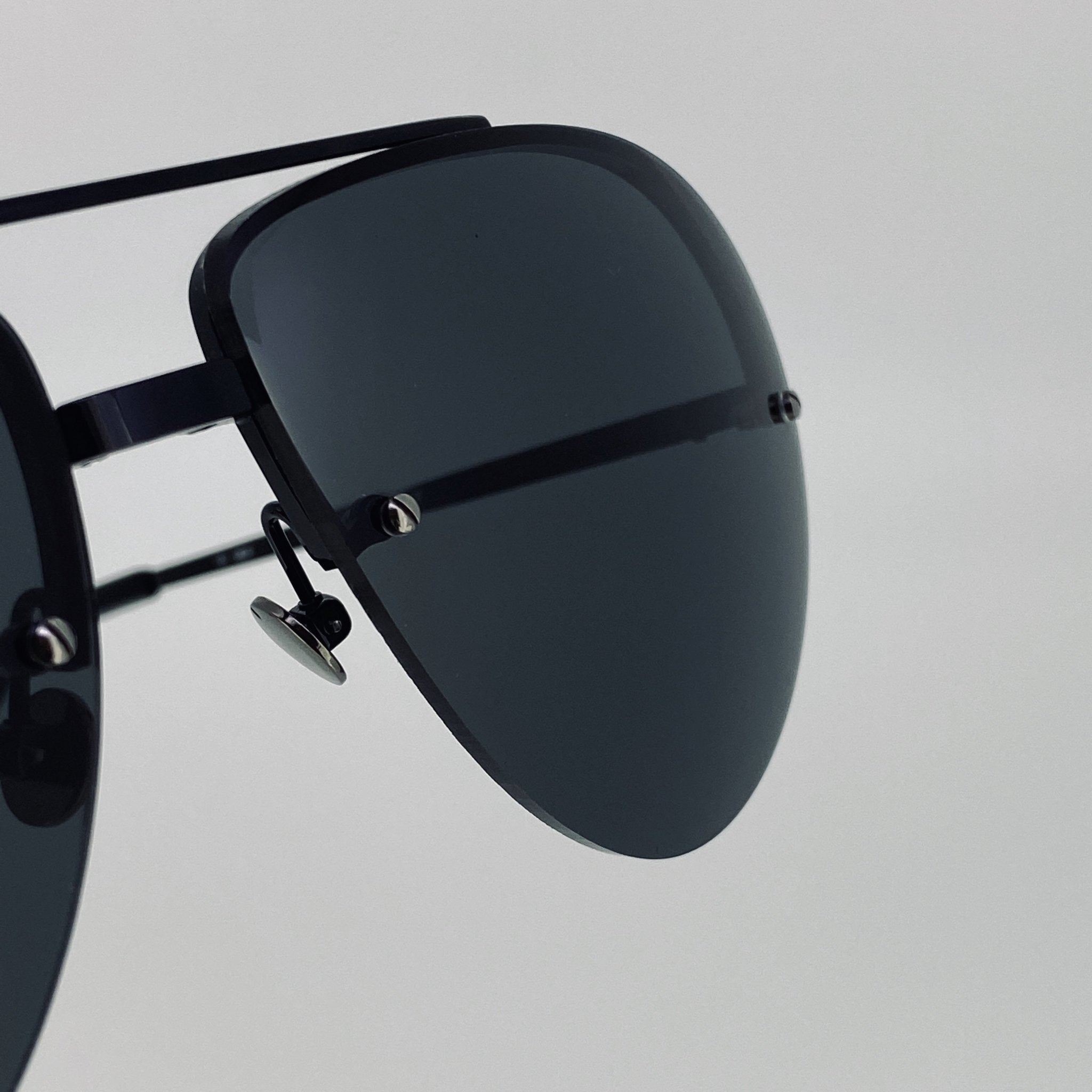 Ann Demeulemeester Men's Sunglasses Black and Grey AD13C4SUN-GR8 Sunglasses