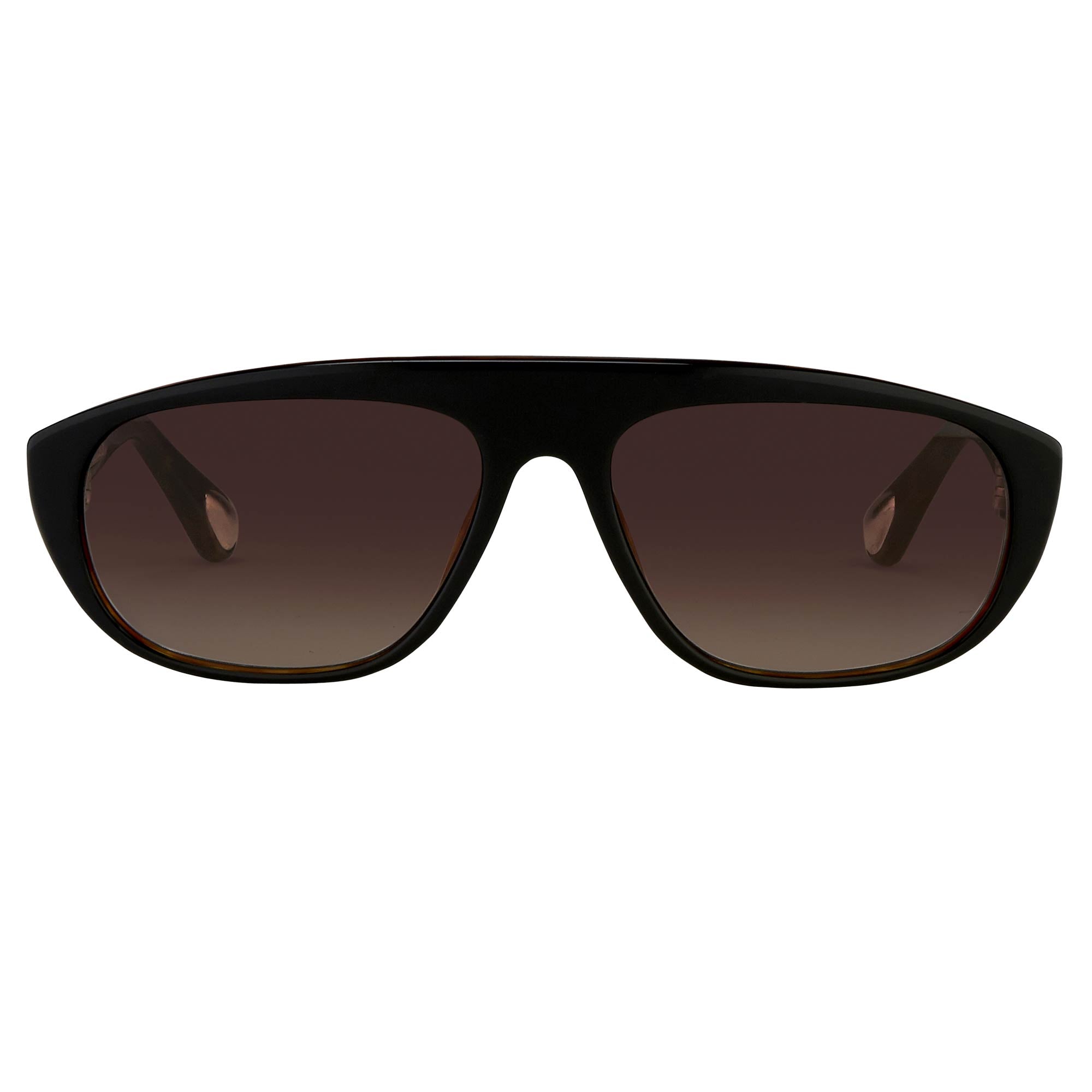 Ann Demeulemeester Sunglasses Flat Top Black and Brown Graduated-GR8 Sunglasses