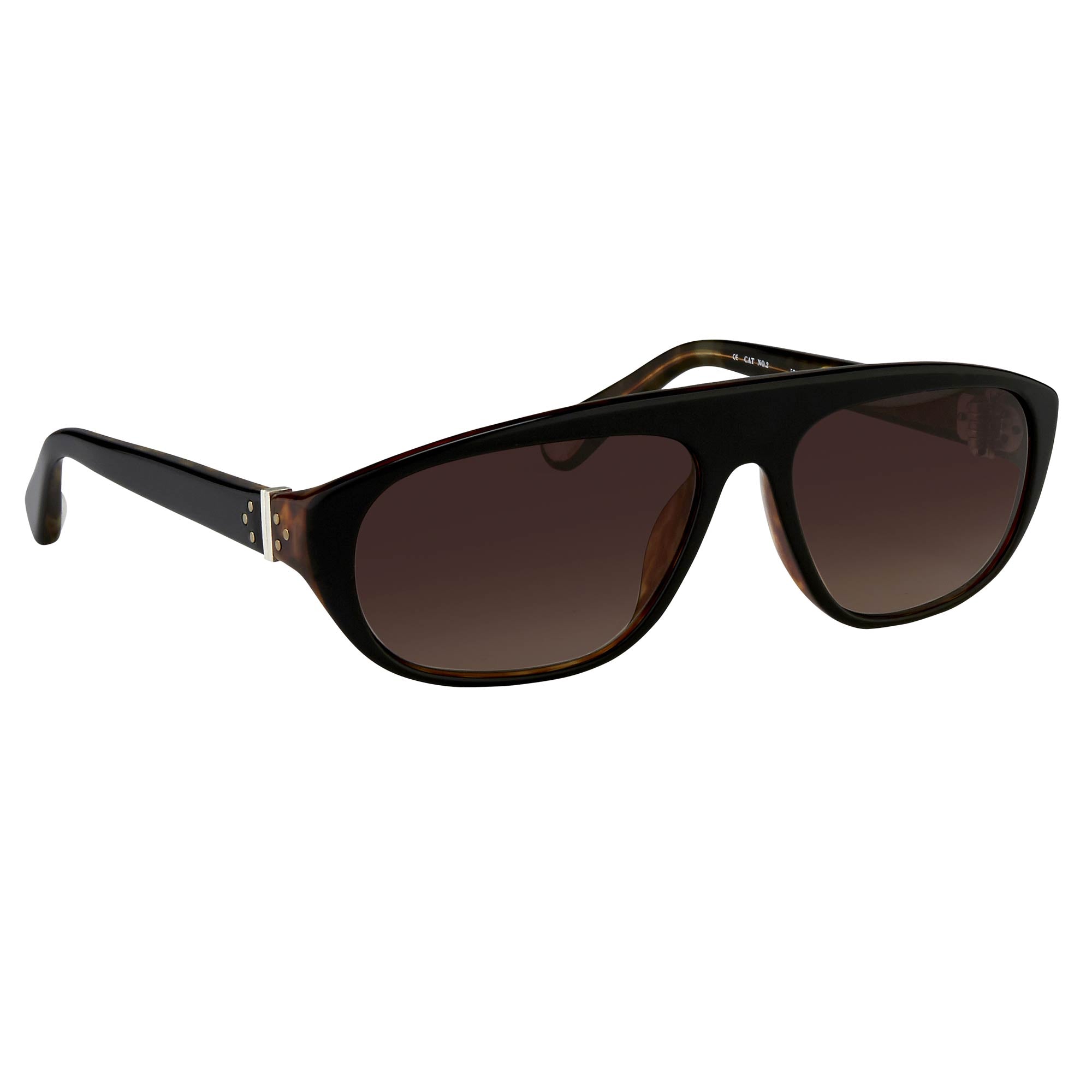 Ann Demeulemeester Sunglasses Flat Top Black and Brown Graduated-GR8 Sunglasses