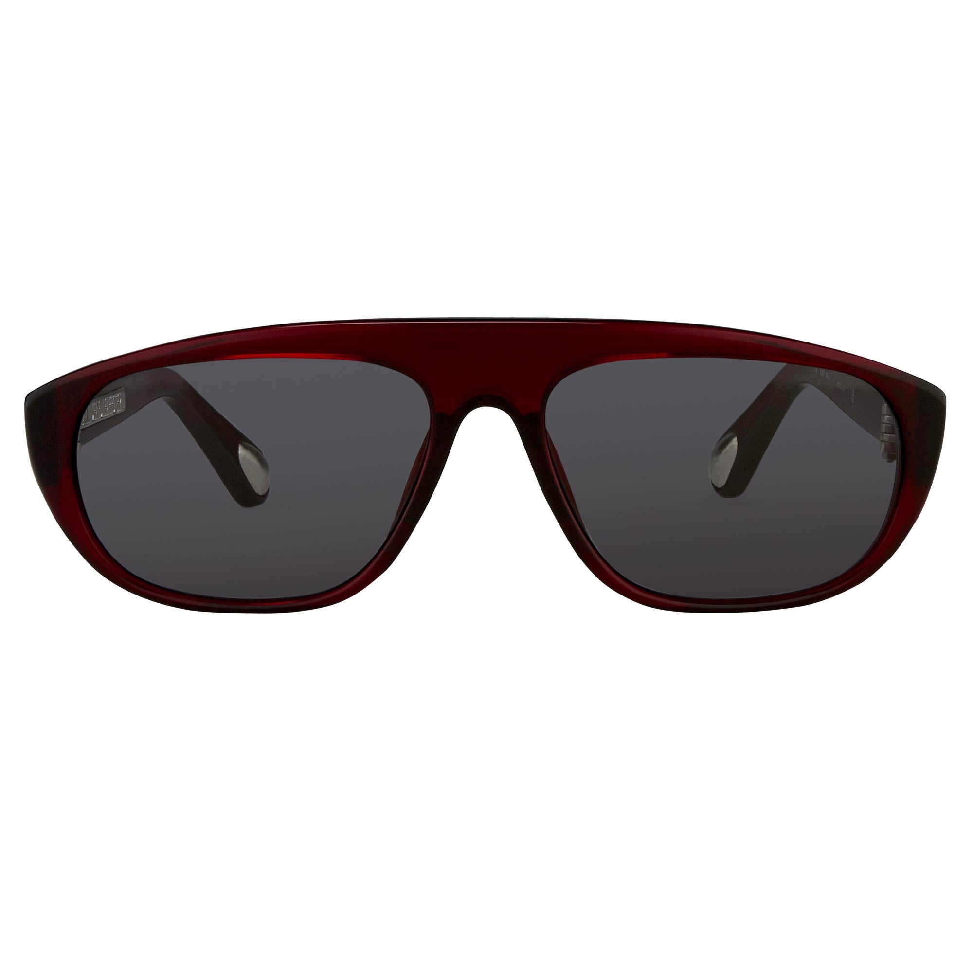 Ann Demeulemeester Men's Sunglasses Flat Top Red and Blue AD1C3SUN-GR8 Sunglasses