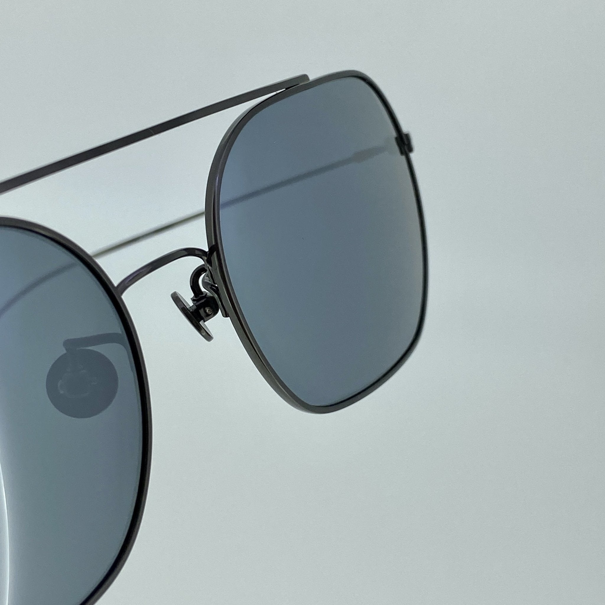 Ann Demeulemeester Sunglasses Round Gun Metal and Grey AD63C2SUN-GR8 Sunglasses