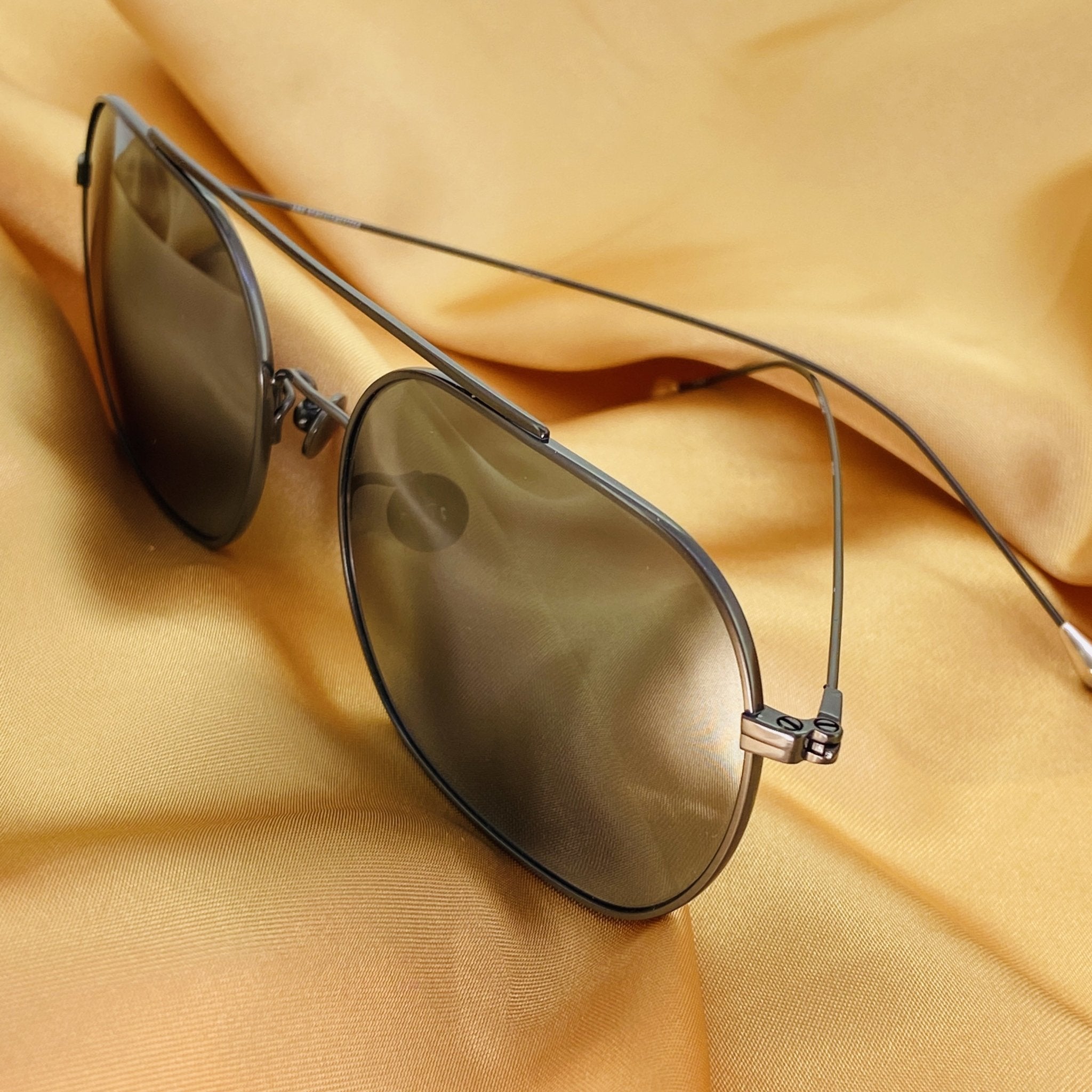 Ann Demeulemeester Sunglasses Round Gun Metal and Grey AD63C2SUN-GR8 Sunglasses