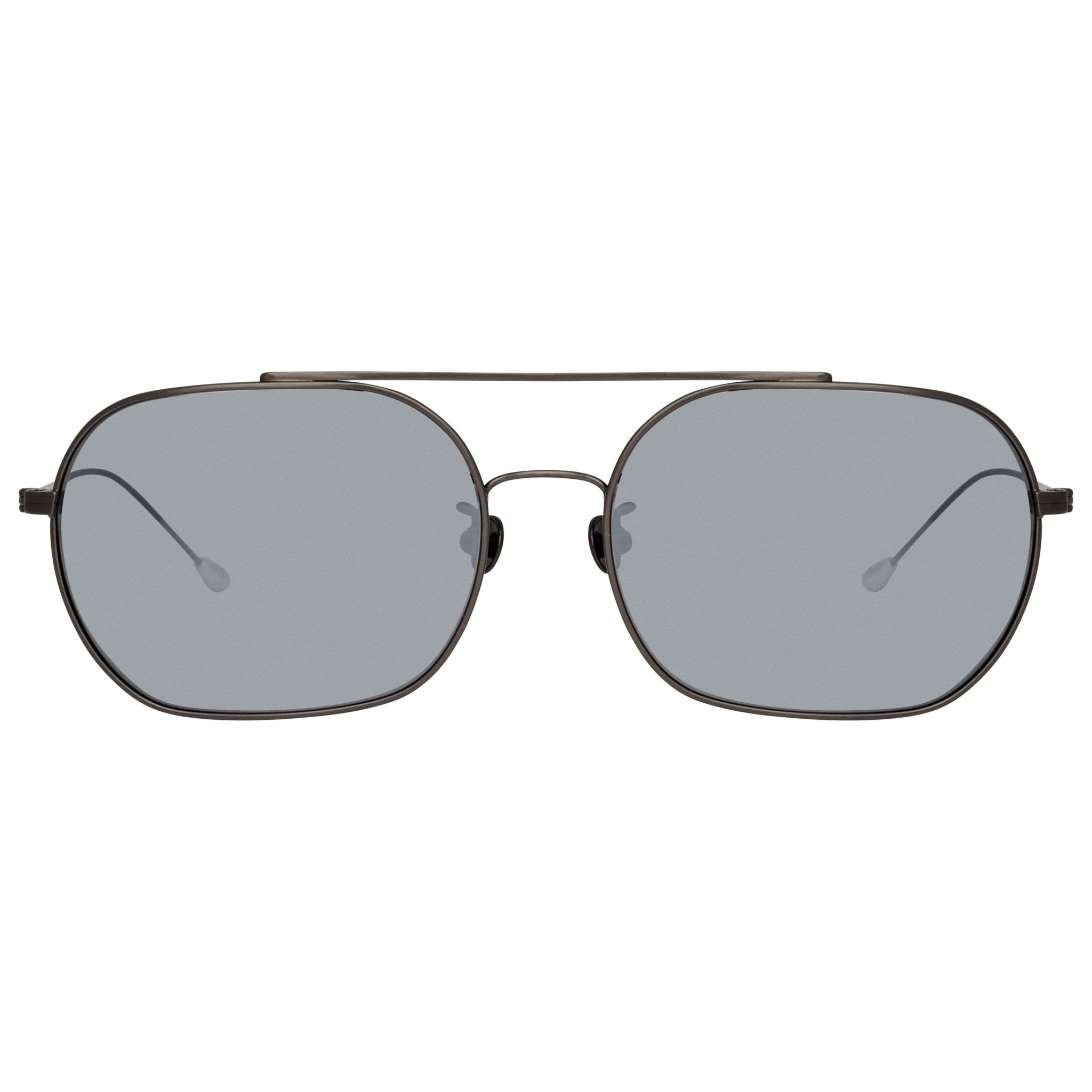 Ann Demeulemeester Sunglasses Round Gun Metal and Grey AD63C2SUN-GR8 Sunglasses