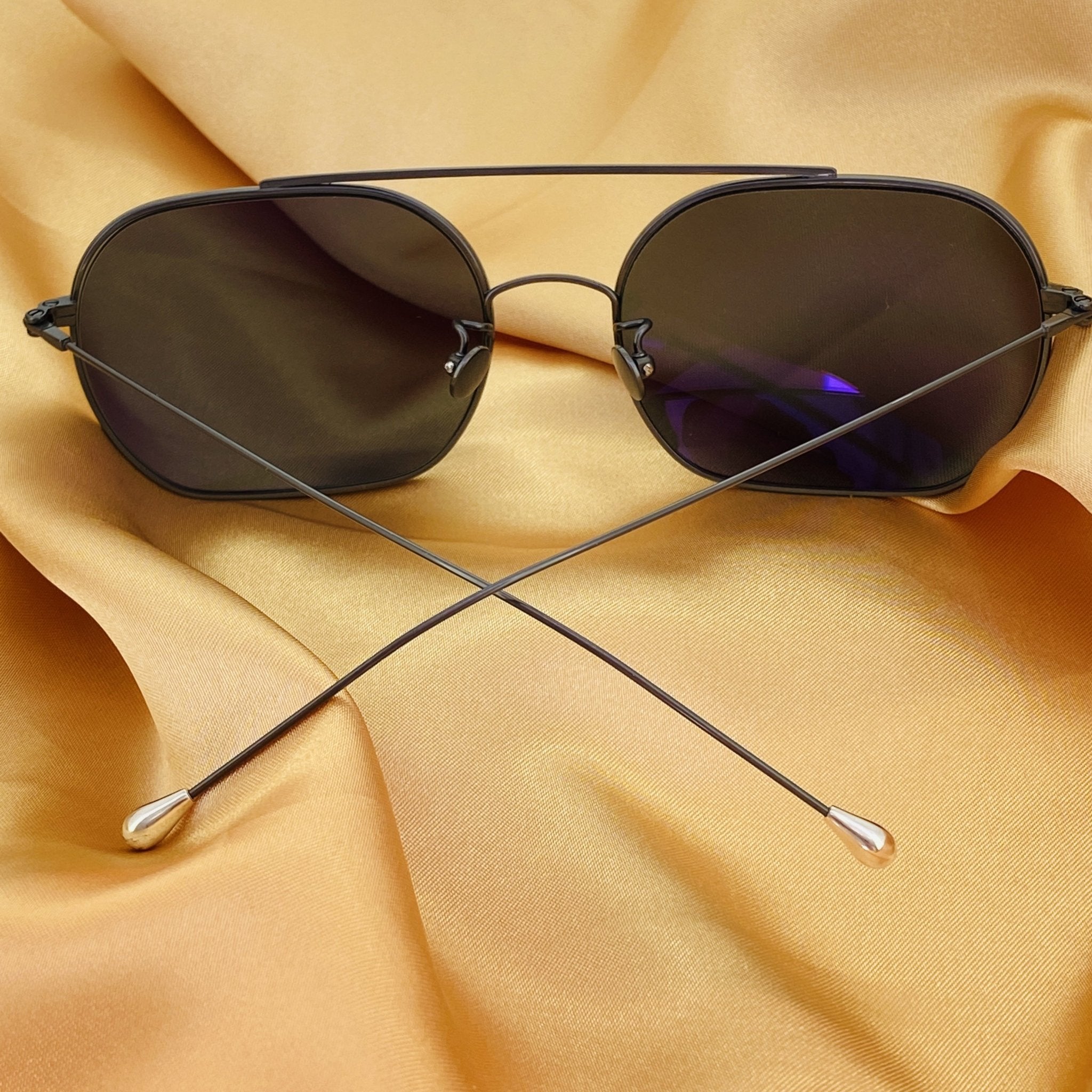 Ann Demeulemeester Sunglasses Round Gun Metal and Grey AD63C2SUN-GR8 Sunglasses