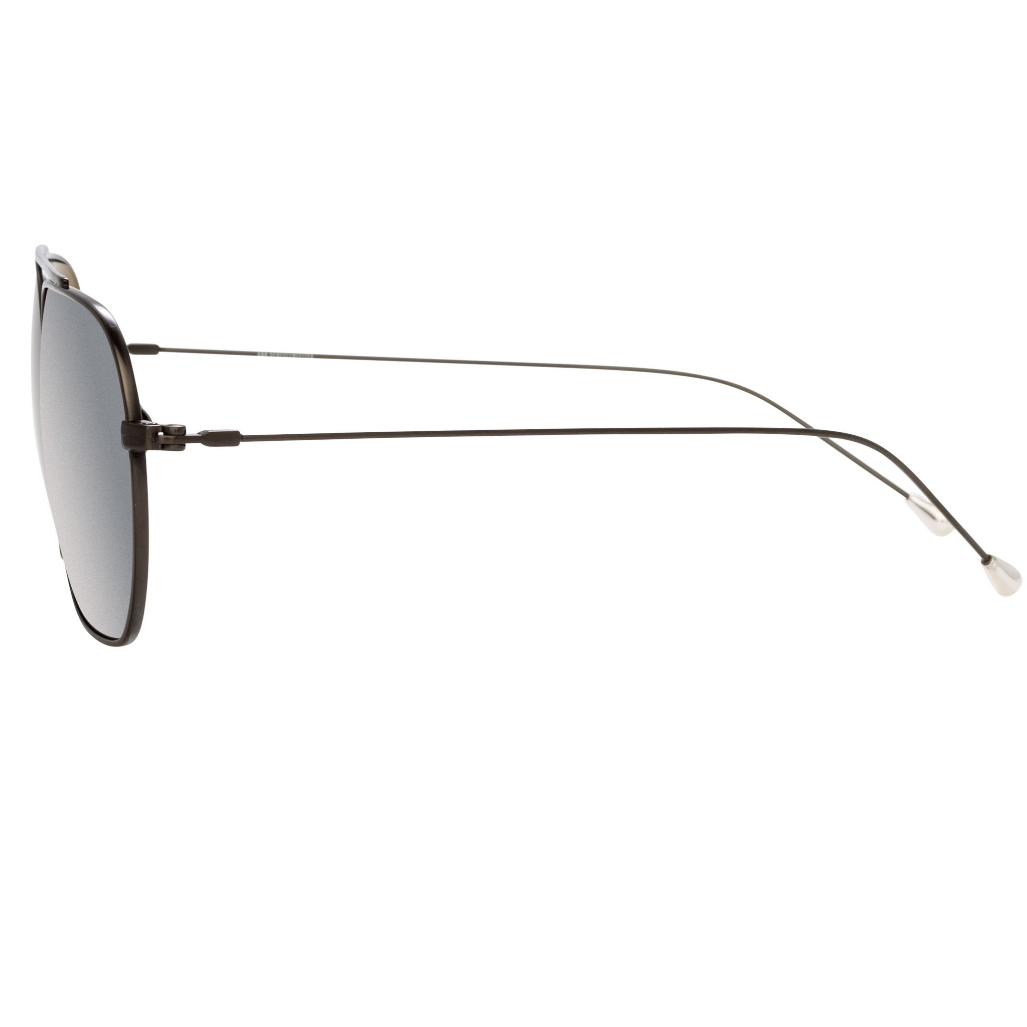 Ann Demeulemeester Sunglasses Round Gun Metal and Grey AD63C2SUN-GR8 Sunglasses