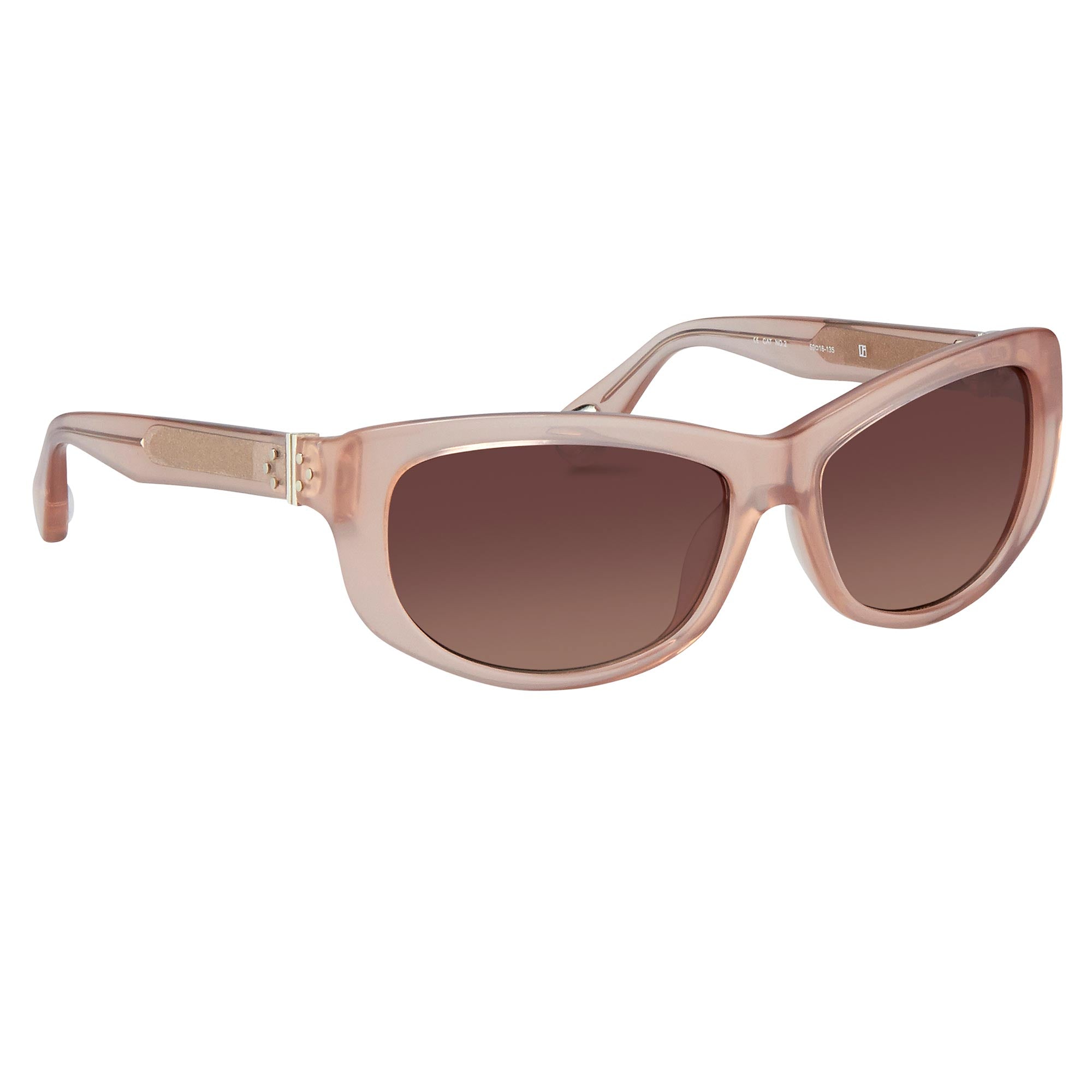 Ann Demeulemeester Sunglasses Cat Eye Blush Pink and Brown-GR8 Sunglasses