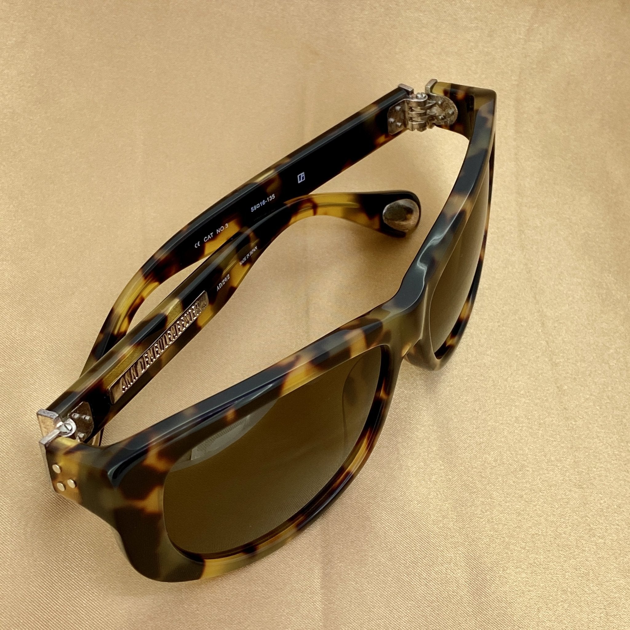 Ann Demeulemeester Ladies Sunglasses Cat Eye Tortoise Shell and Brown AD29C2SUN-GR8 Sunglasses