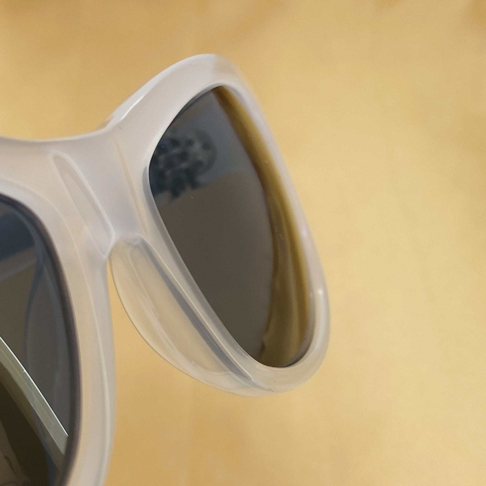 Ann Demeulemeester Ladies Sunglasses Cat Eye White and Grey AD29C4SUN-GR8 Sunglasses