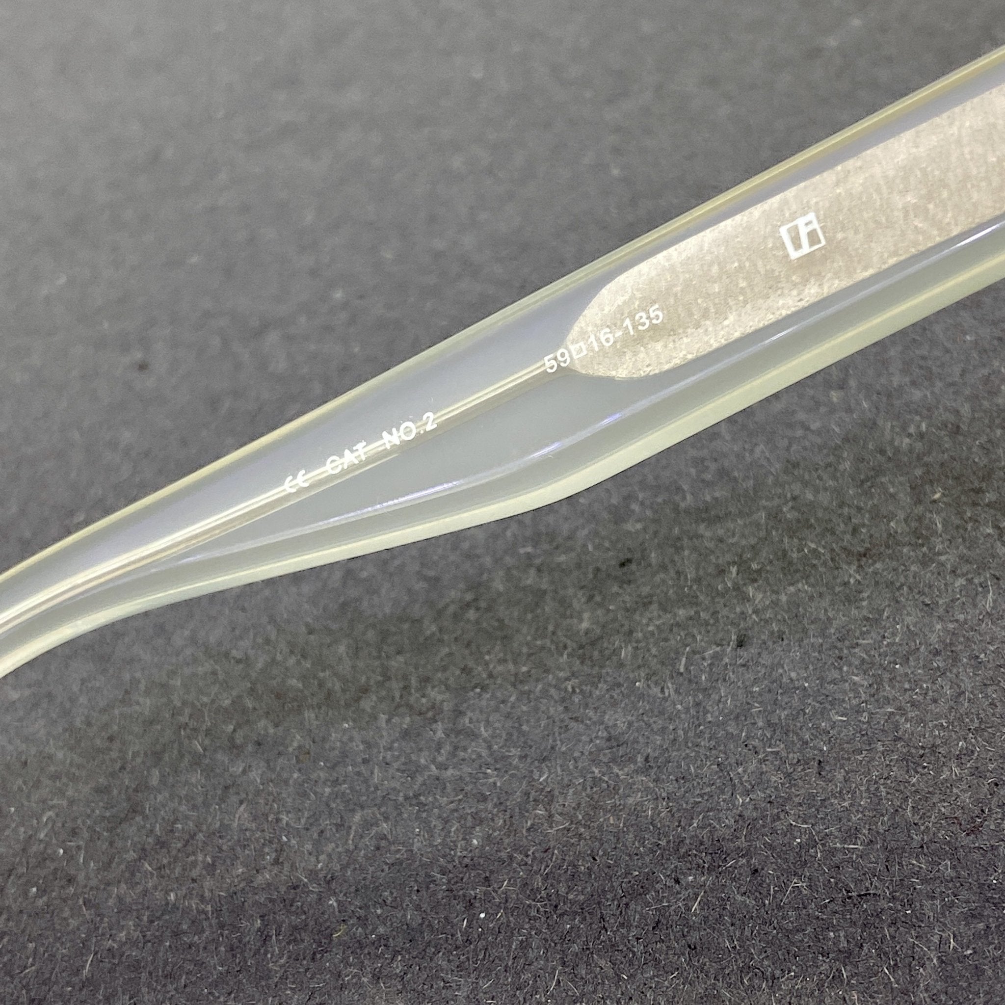 Ann Demeulemeester Ladies Sunglasses Cat Eye White and Grey AD29C4SUN-GR8 Sunglasses