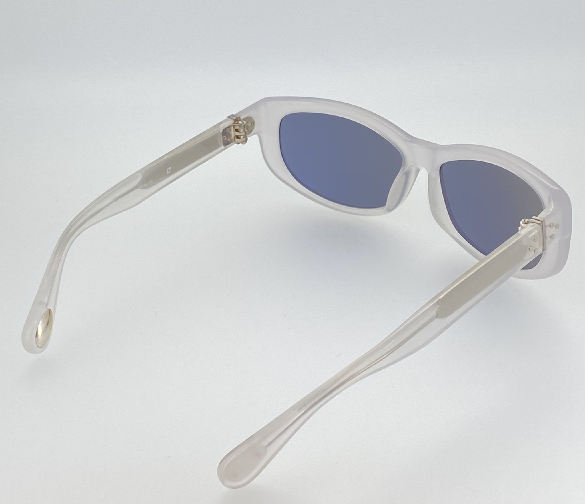 Ann Demeulemeester Ladies Sunglasses Cat Eye White and Grey AD29C4SUN-GR8 Sunglasses