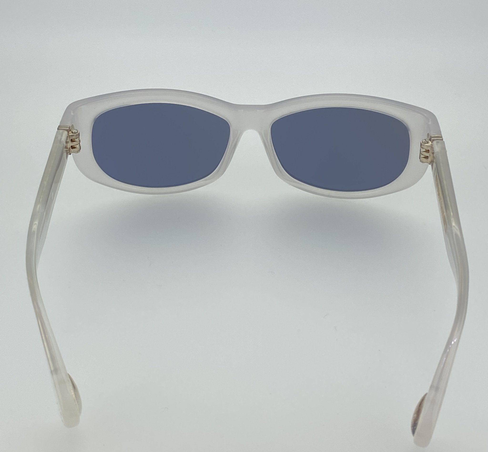 Ann Demeulemeester Ladies Sunglasses Cat Eye White and Grey AD29C4SUN-GR8 Sunglasses