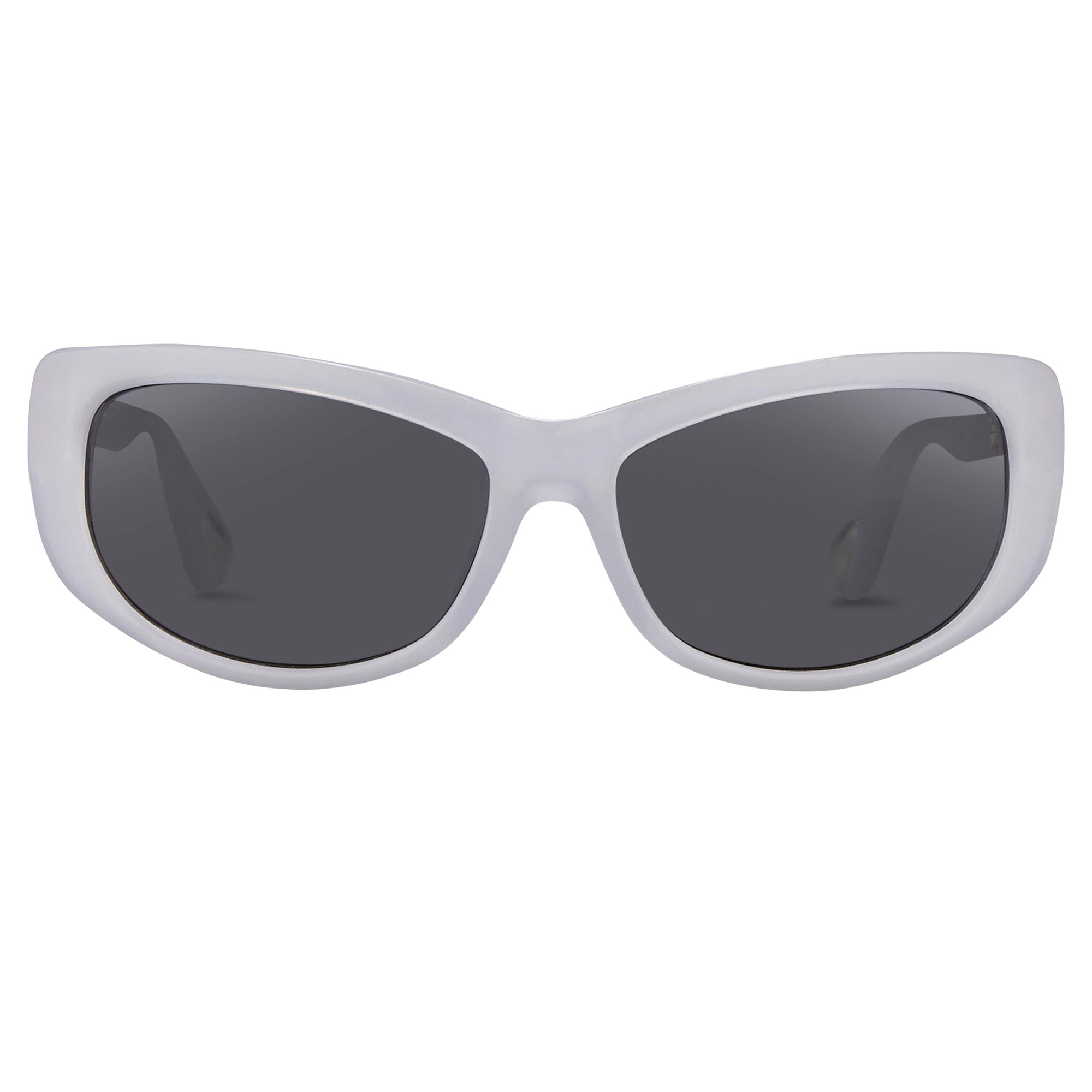 Ann Demeulemeester Ladies Sunglasses Cat Eye White and Grey AD29C4SUN-GR8 Sunglasses