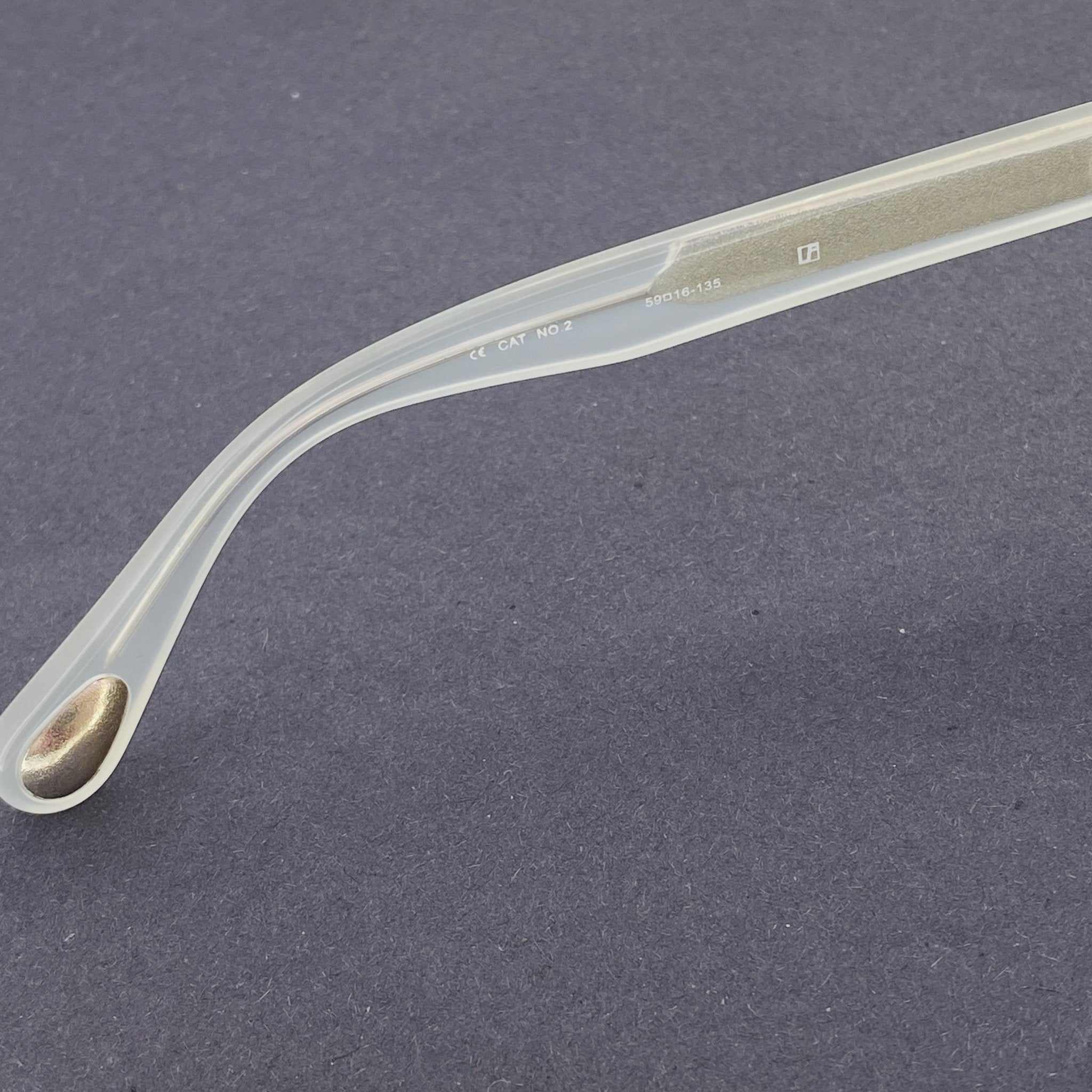 Ann Demeulemeester Ladies Sunglasses Cat Eye White and Grey AD29C4SUN-GR8 Sunglasses