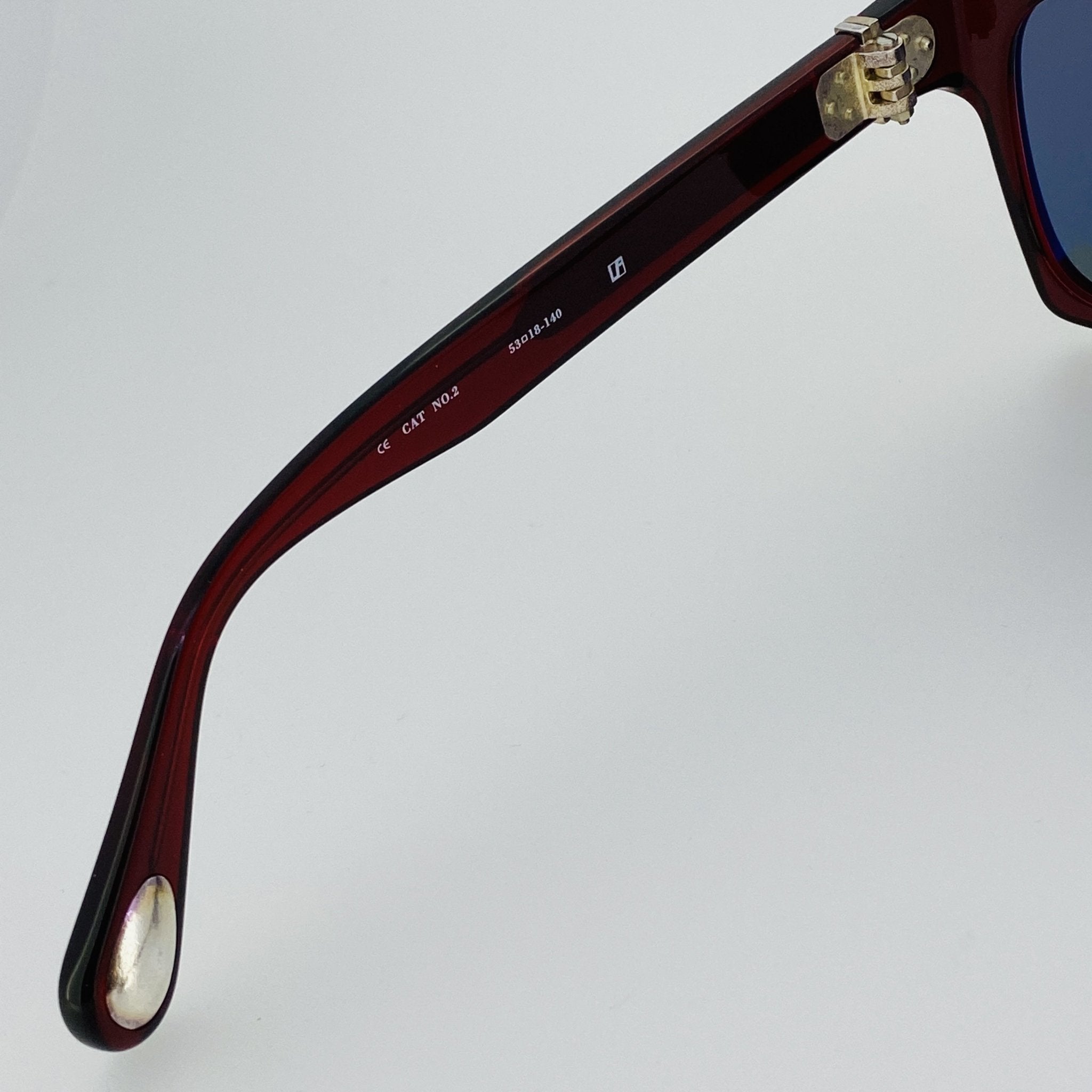 Ann Demeulemeester Sunglasses D-Frame Bordeaux Red and Blue-GR8 Sunglasses