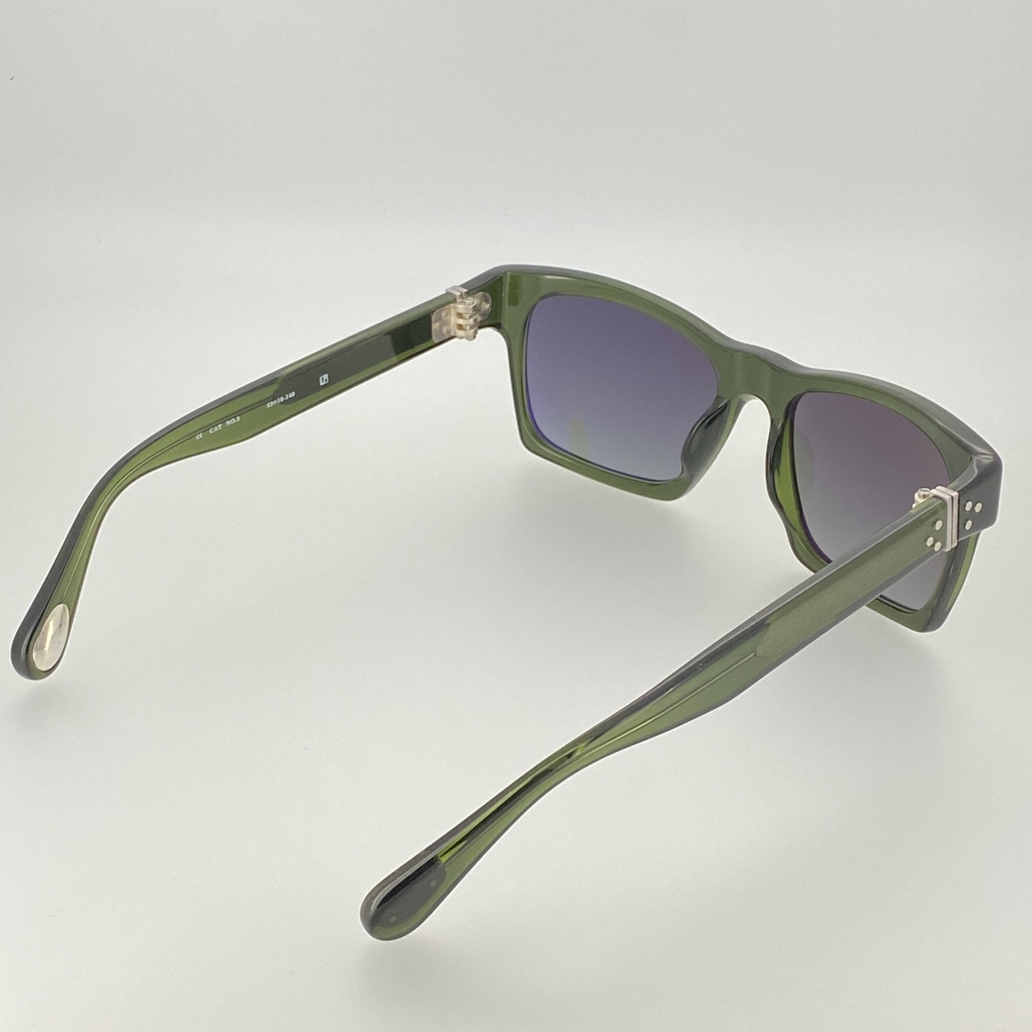 Ann Demeulemeester Sunglasses D-Frame Green and Green Graduated AD3C7SUN-GR8 Sunglasses