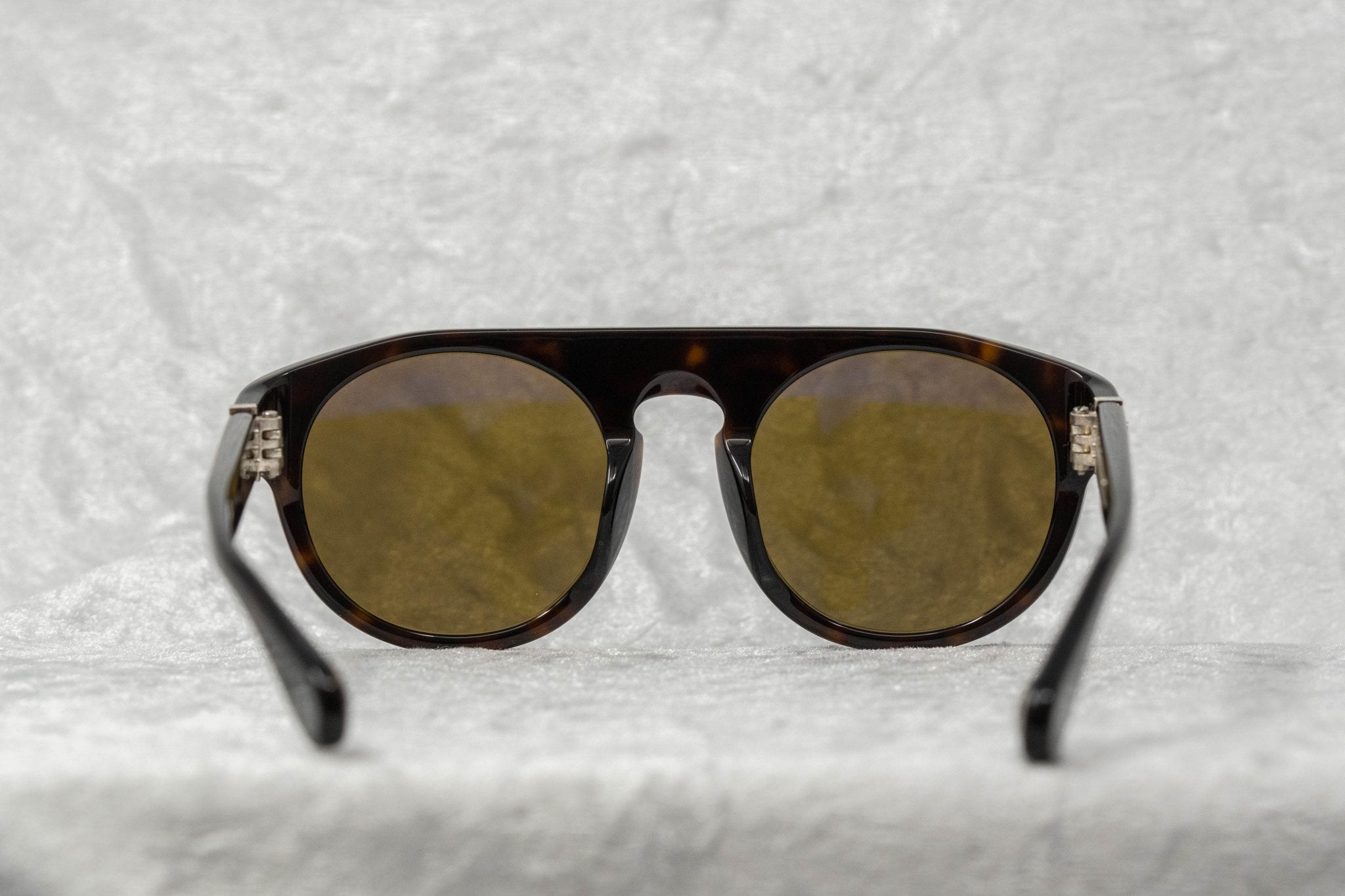 Ann Demeulemeester Sunglasses Flat Top Amber Tortoise Shell and Brown AD10C4SUN-GR8 Sunglasses