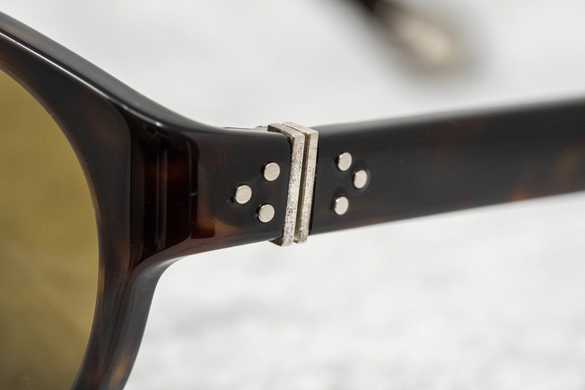 Ann Demeulemeester Sunglasses Flat Top Amber Tortoise Shell and Brown AD10C4SUN-GR8 Sunglasses