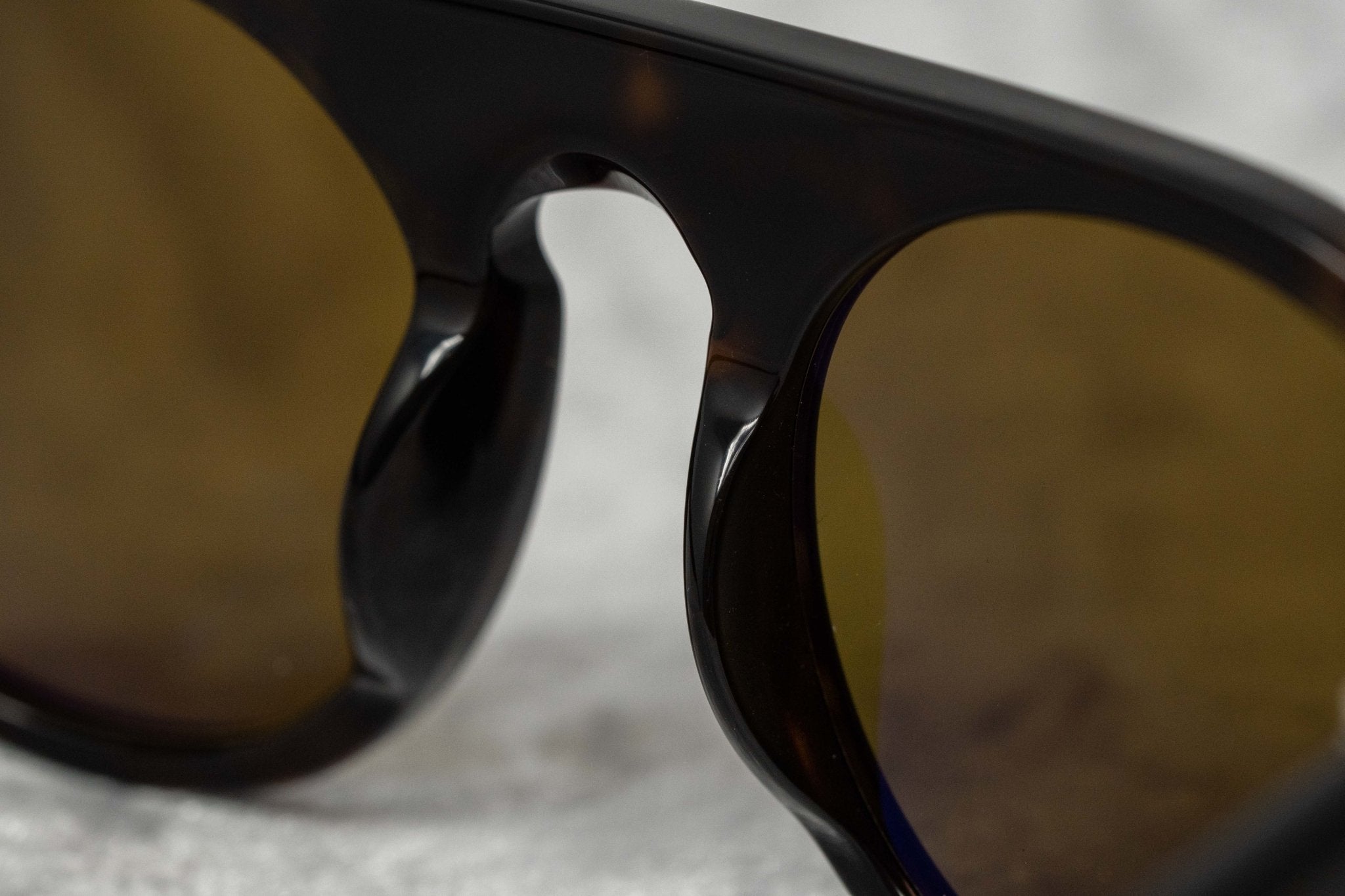 Ann Demeulemeester Sunglasses Flat Top Amber Tortoise Shell and Brown AD10C4SUN-GR8 Sunglasses