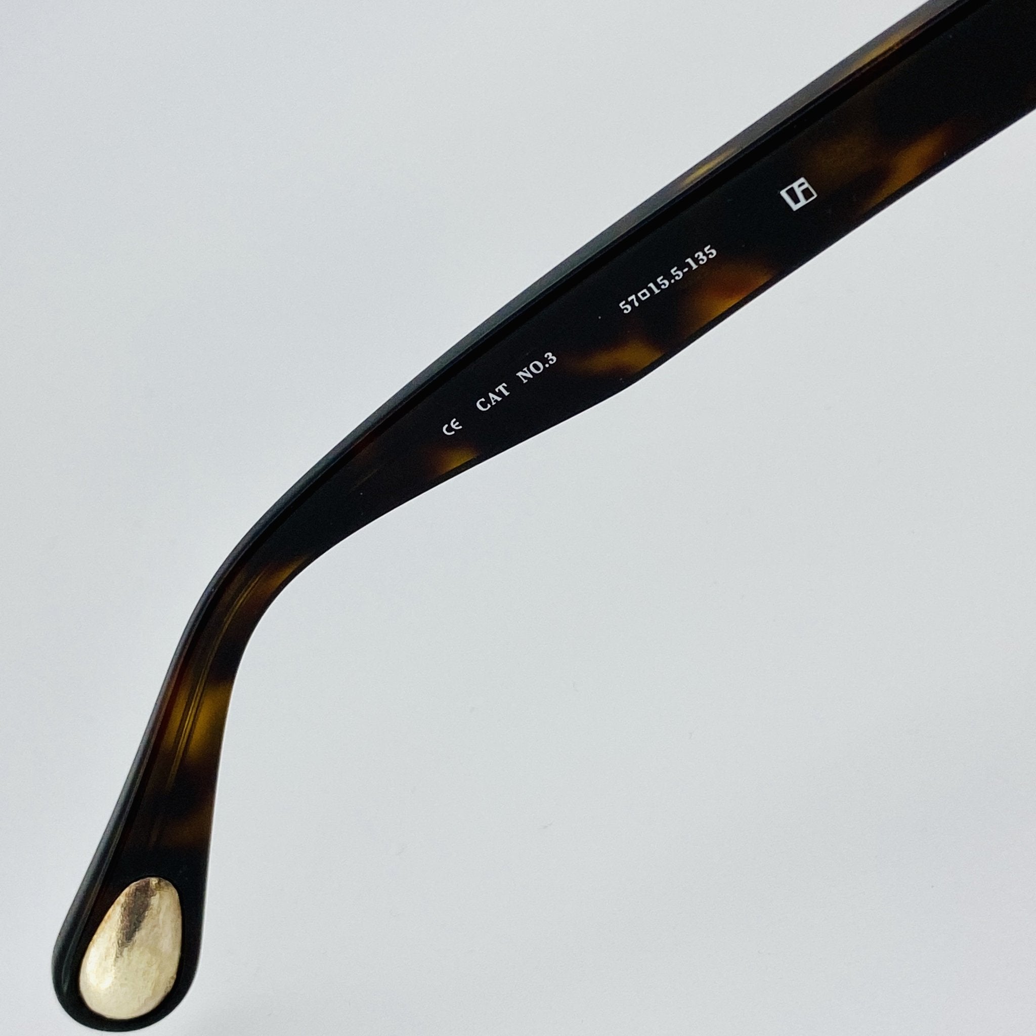 Ann Demeulemeester Men's Sunglasses Flat Top Amber Tortoise and Brown AD2C4SUN-GR8 Sunglasses