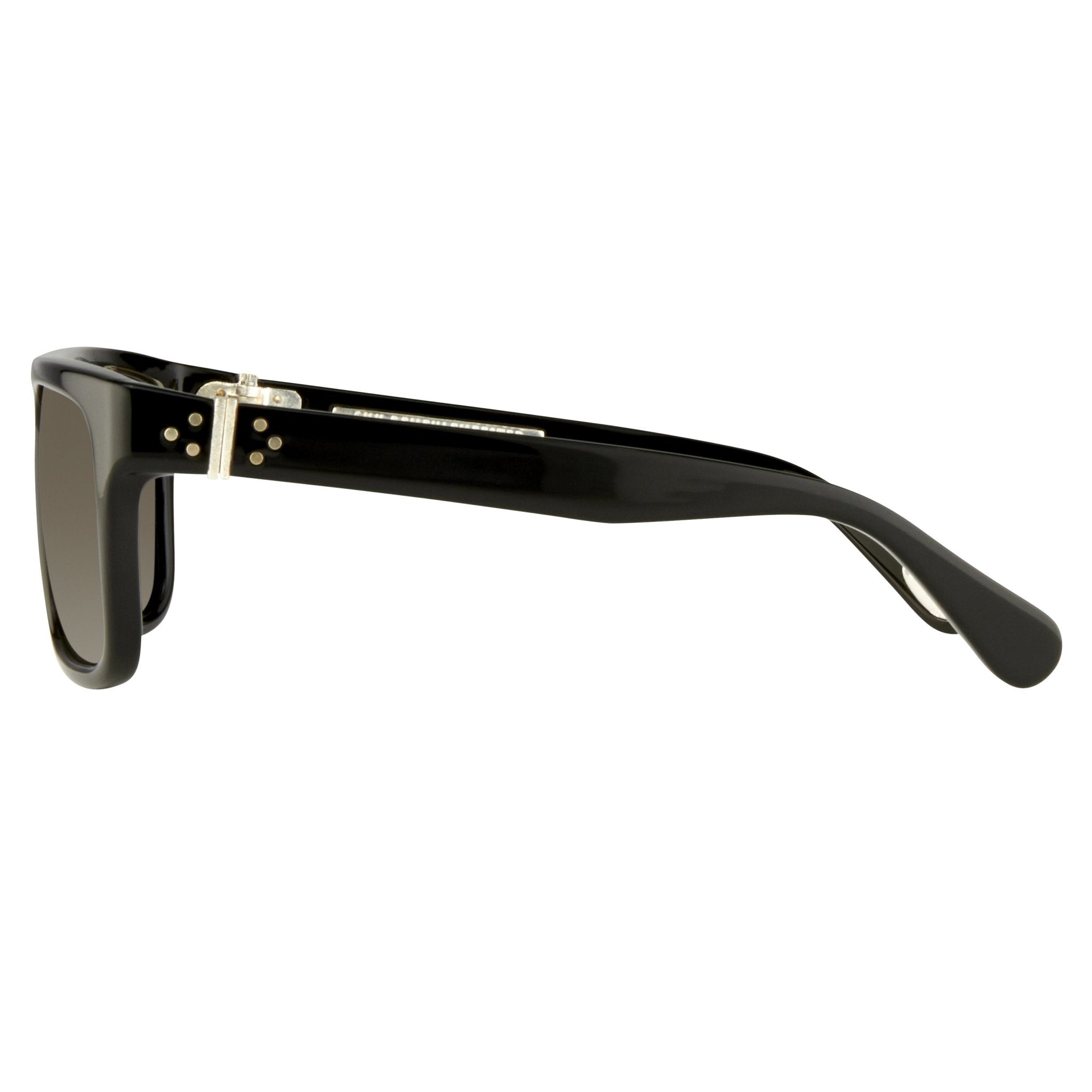 Ann Demeulemeester Sunglasses Flat Top Black and Grey-GR8 Sunglasses