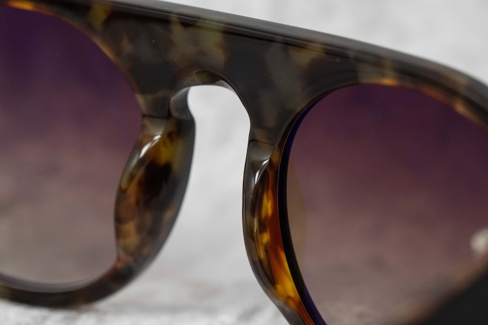 Ann Demeulemeester Sunglasses Flat Top Black and Brown AD10C6SUN-GR8 Sunglasses