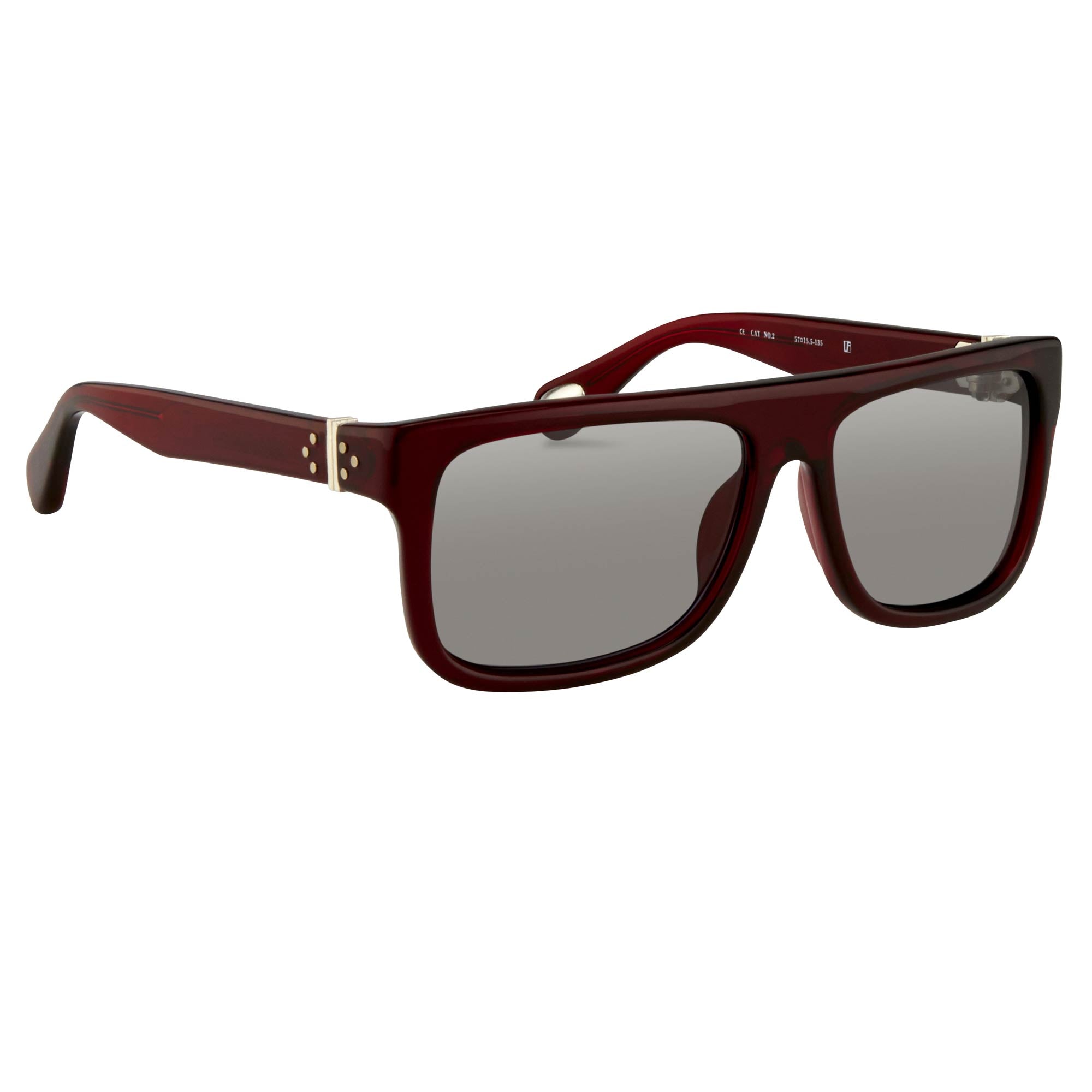 Ann Demeulemeester Sunglasses Flat Top Bordeaux Red and Blue-GR8 Sunglasses