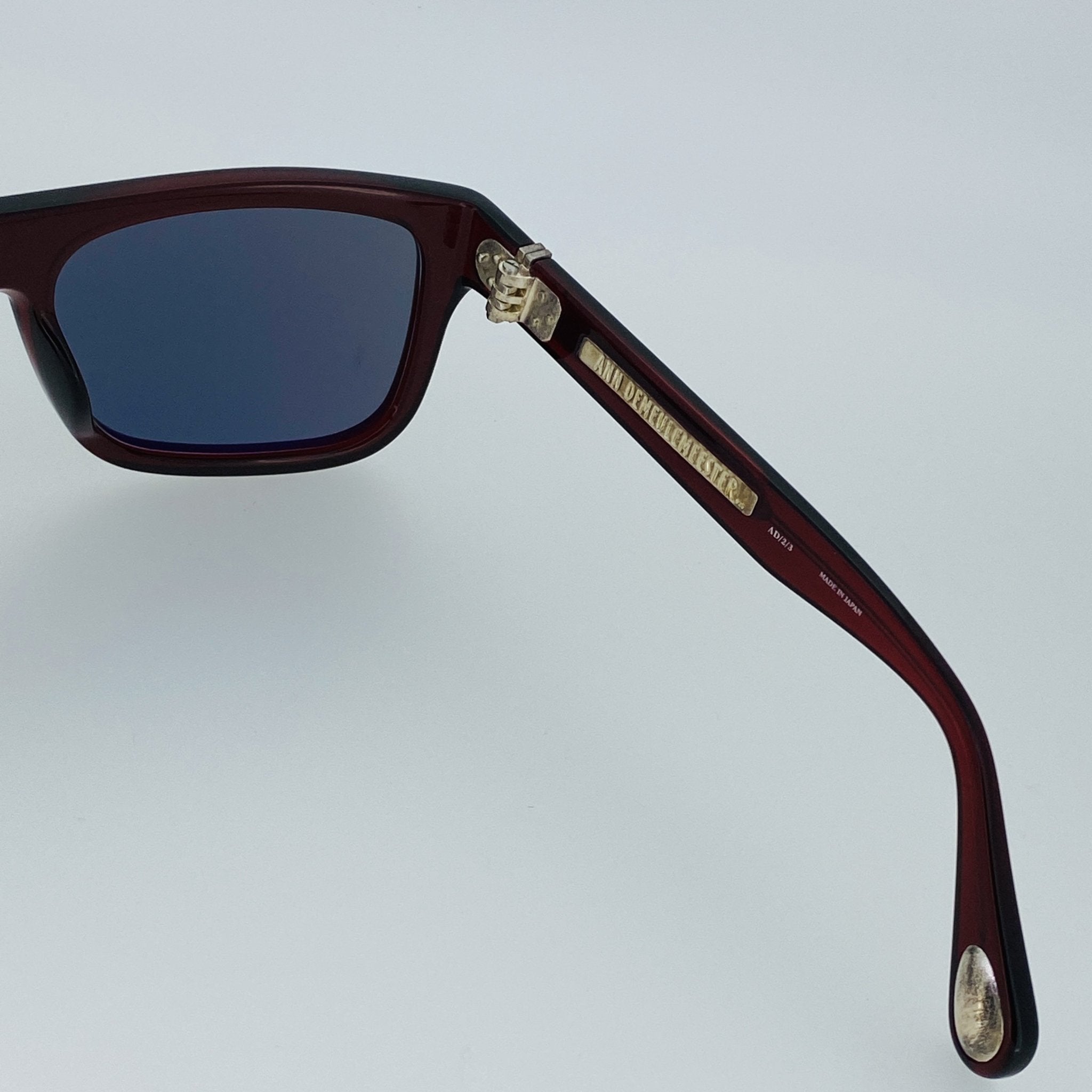 Ann Demeulemeester Sunglasses Flat Top Bordeaux Red and Blue-GR8 Sunglasses