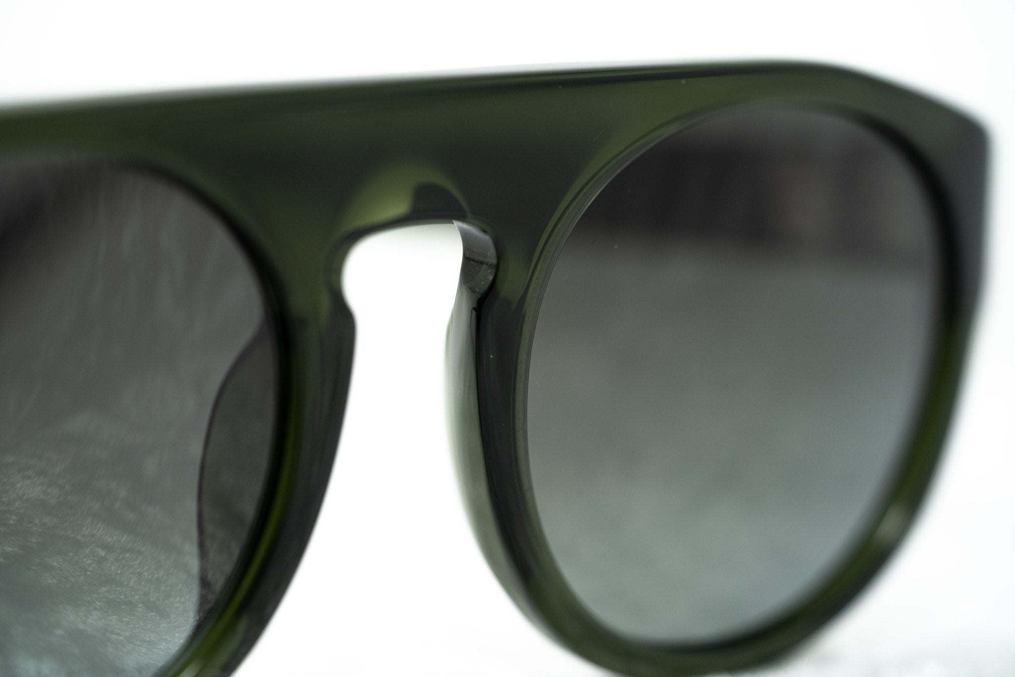 Ann Demeulemeester Sunglasses Flat Top Green and Green Graduated AD10C7SUN-GR8 Sunglasses