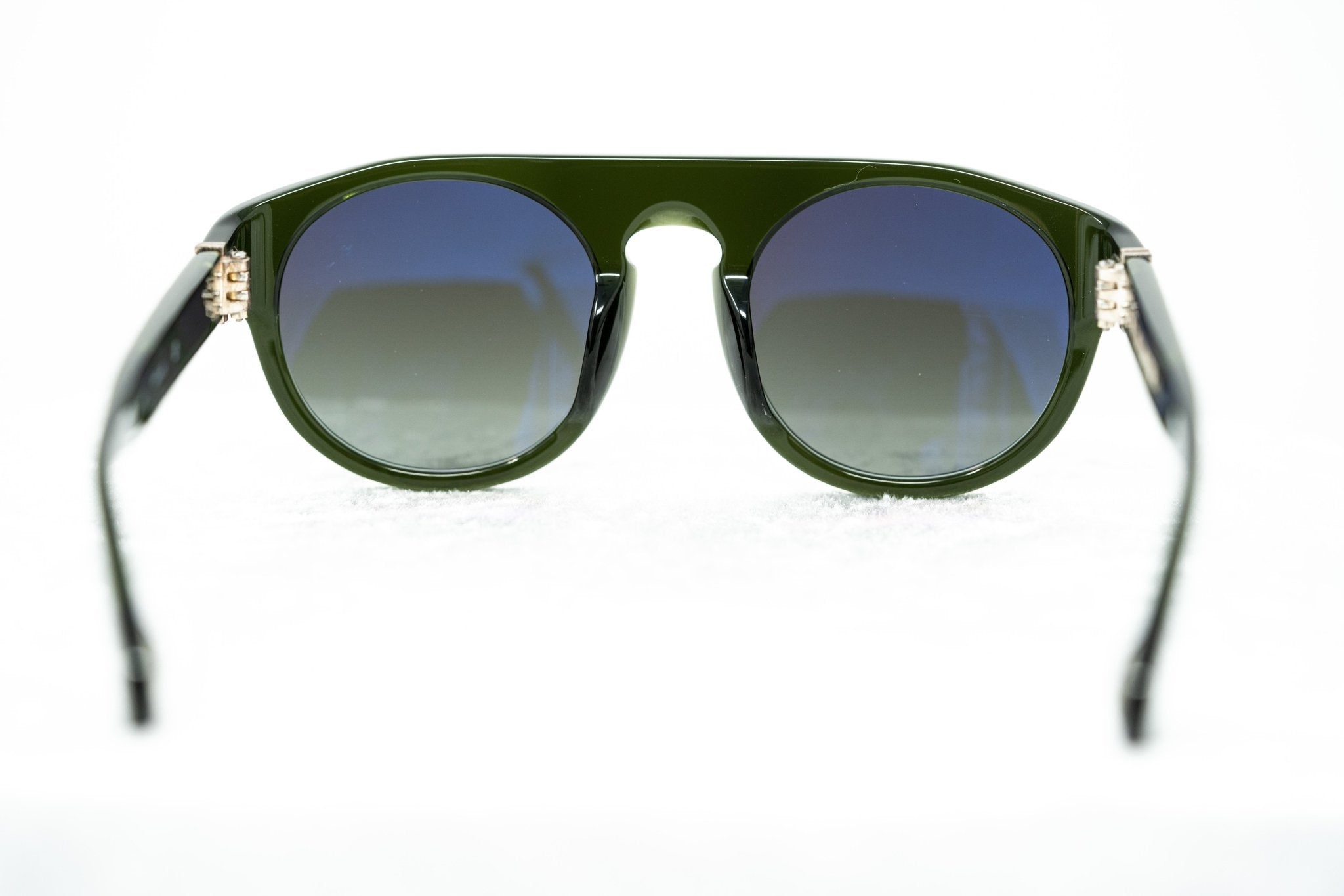Ann Demeulemeester Sunglasses Flat Top Green and Green Graduated AD10C7SUN-GR8 Sunglasses