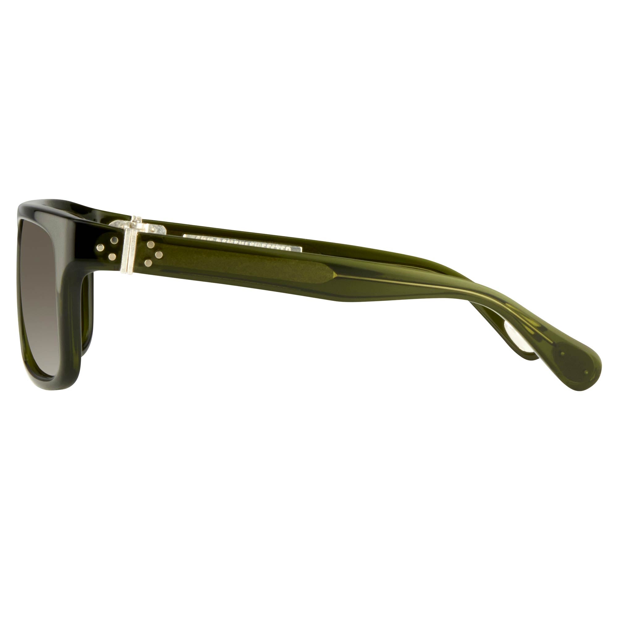 Ann Demeulemeester Men's Sunglasses Flat Top Green AD2C7SUN-GR8 Sunglasses