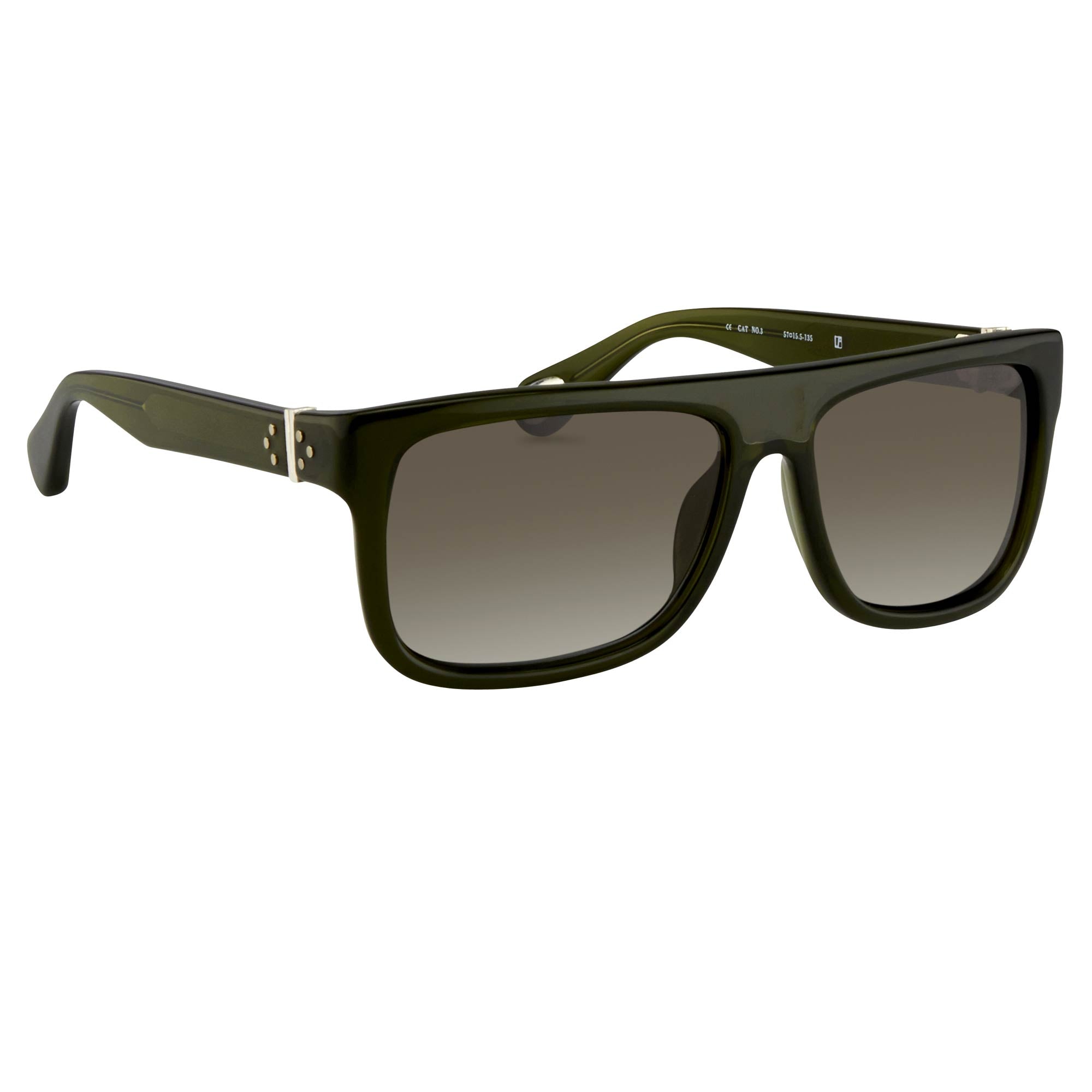 Ann Demeulemeester Men's Sunglasses Flat Top Green AD2C7SUN-GR8 Sunglasses