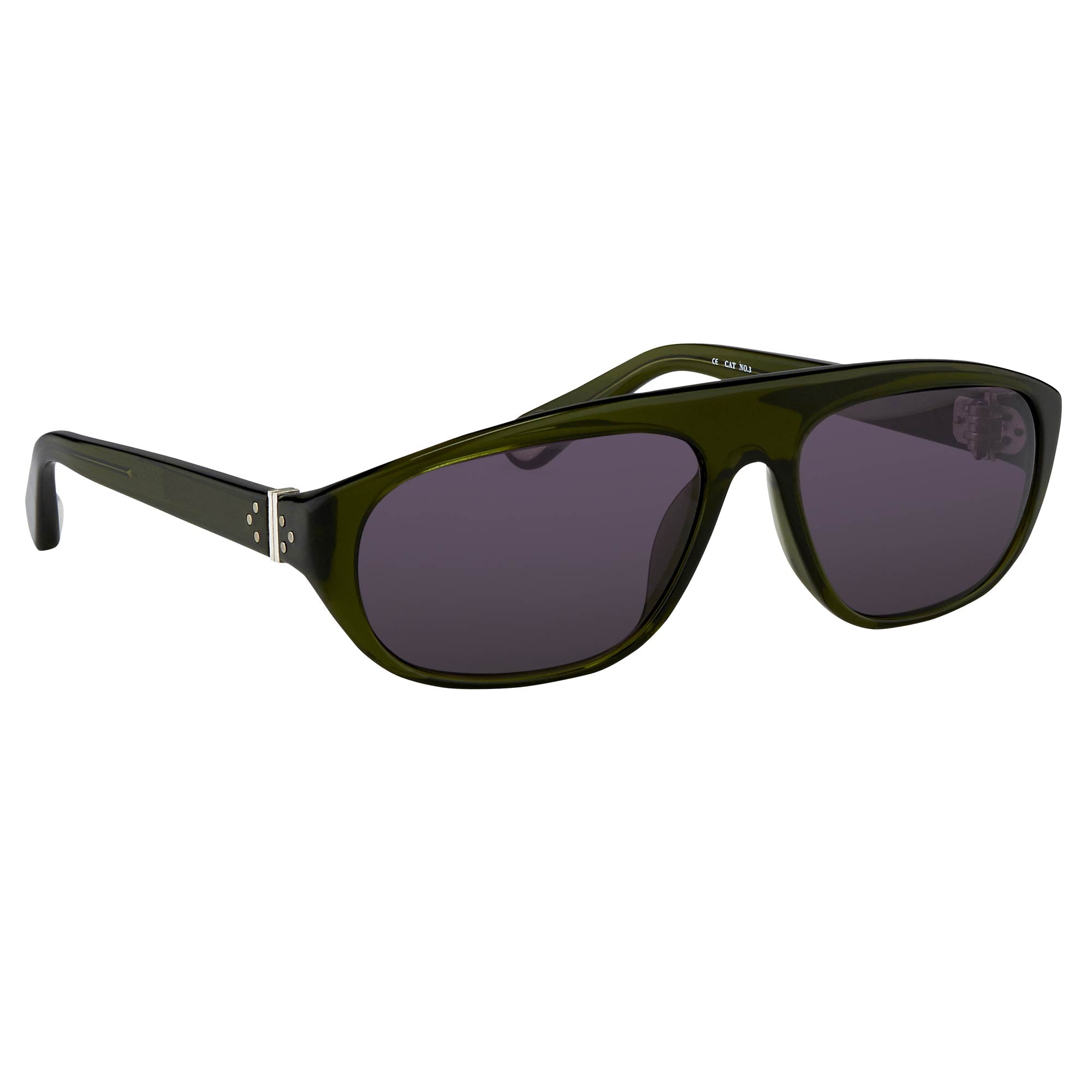 Ann Demeulemeester Men's Sunglasses Flat Top Green and Purple AD1C7SUN-GR8 Sunglasses