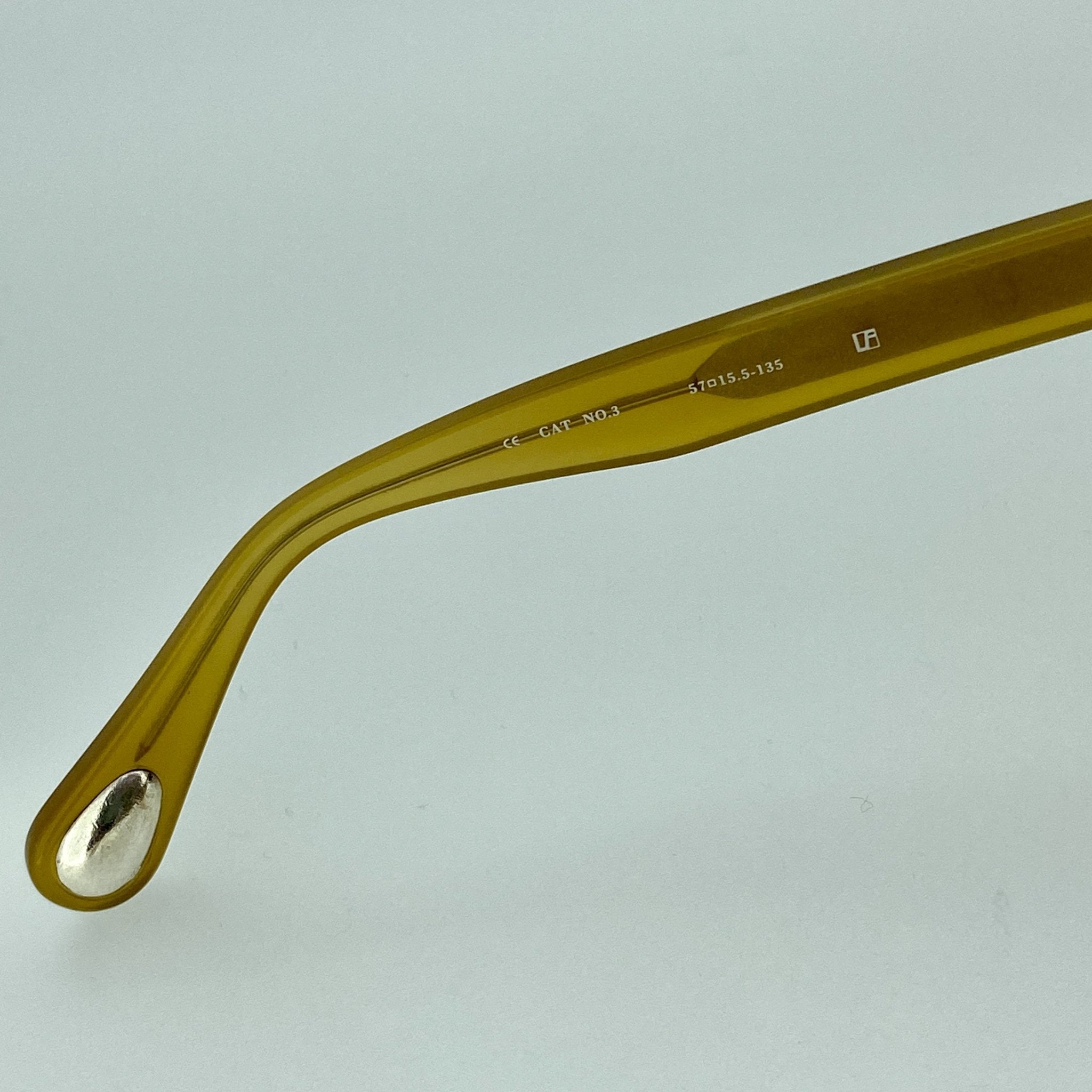 Ann Demeulemeester Sunglasses Flat Top Honey Orange and Green-GR8 Sunglasses