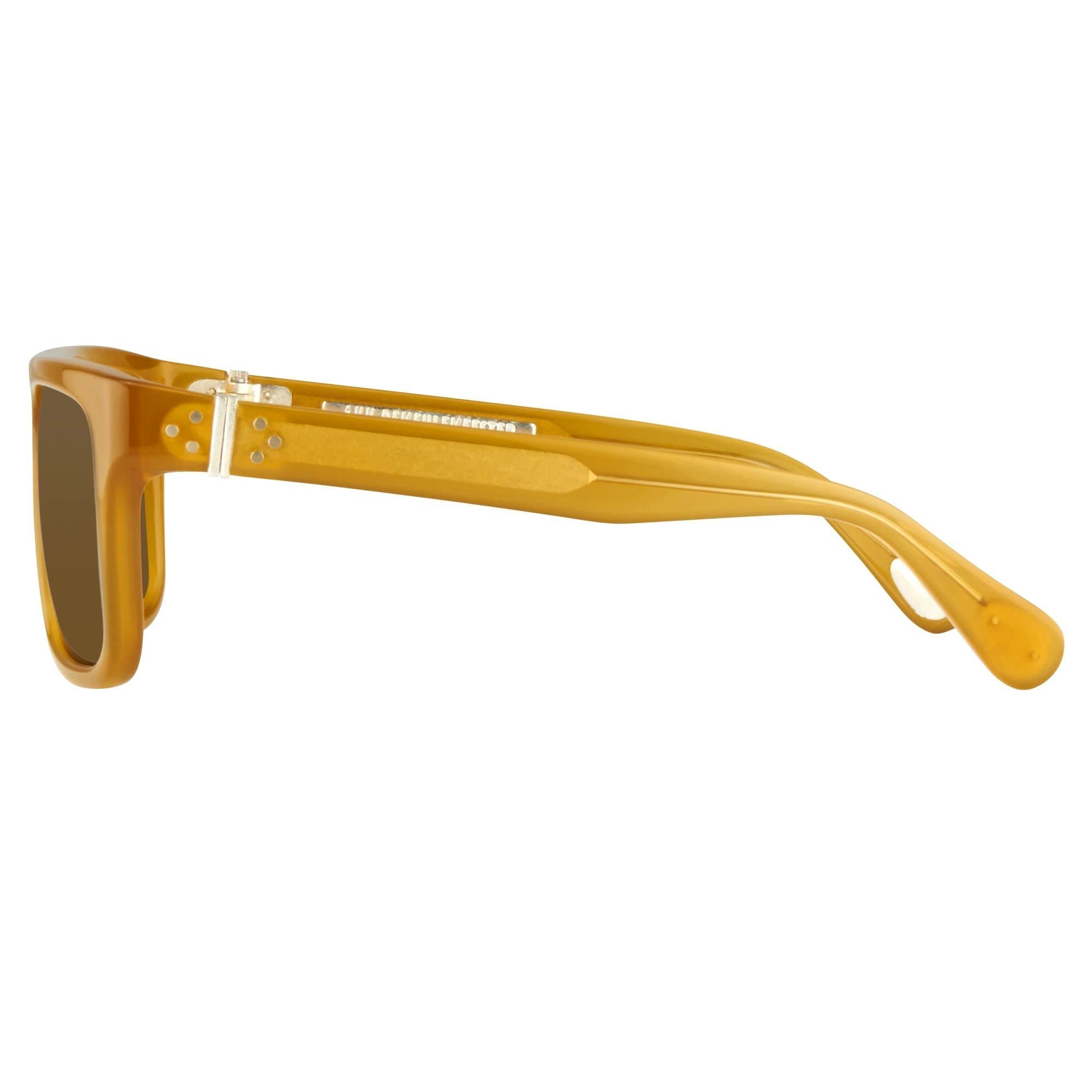 Ann Demeulemeester Sunglasses Flat Top Honey Orange and Green-GR8 Sunglasses