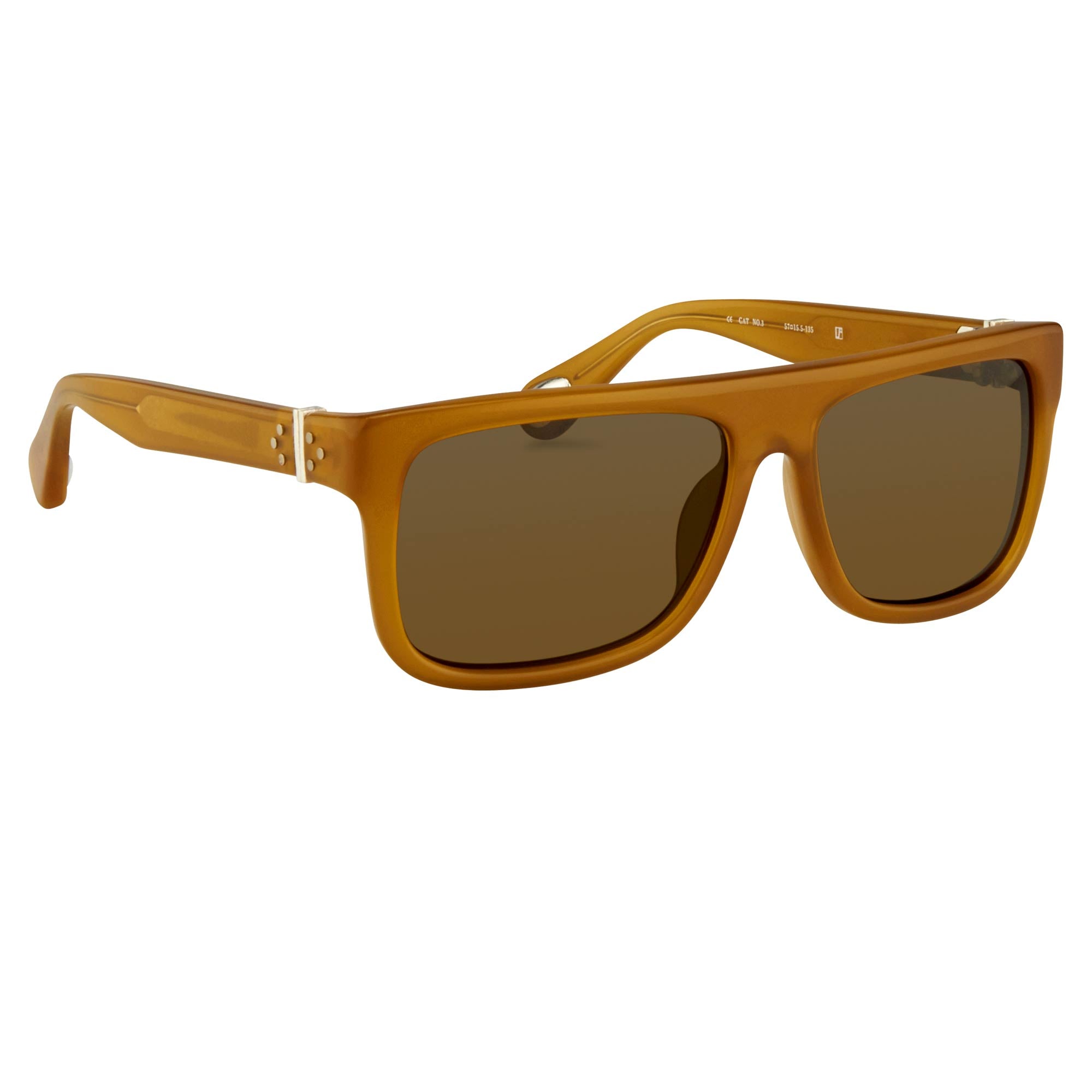 Ann Demeulemeester Sunglasses Flat Top Honey Orange and Green-GR8 Sunglasses