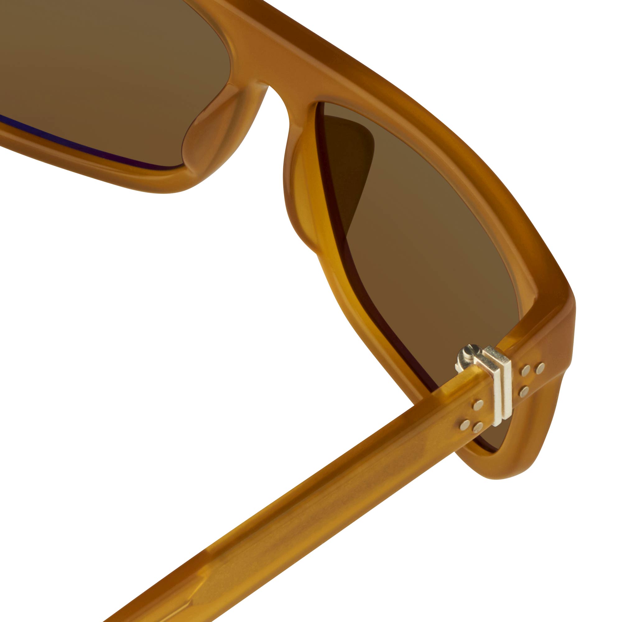 Ann Demeulemeester Sunglasses Flat Top Honey Orange and Green-GR8 Sunglasses