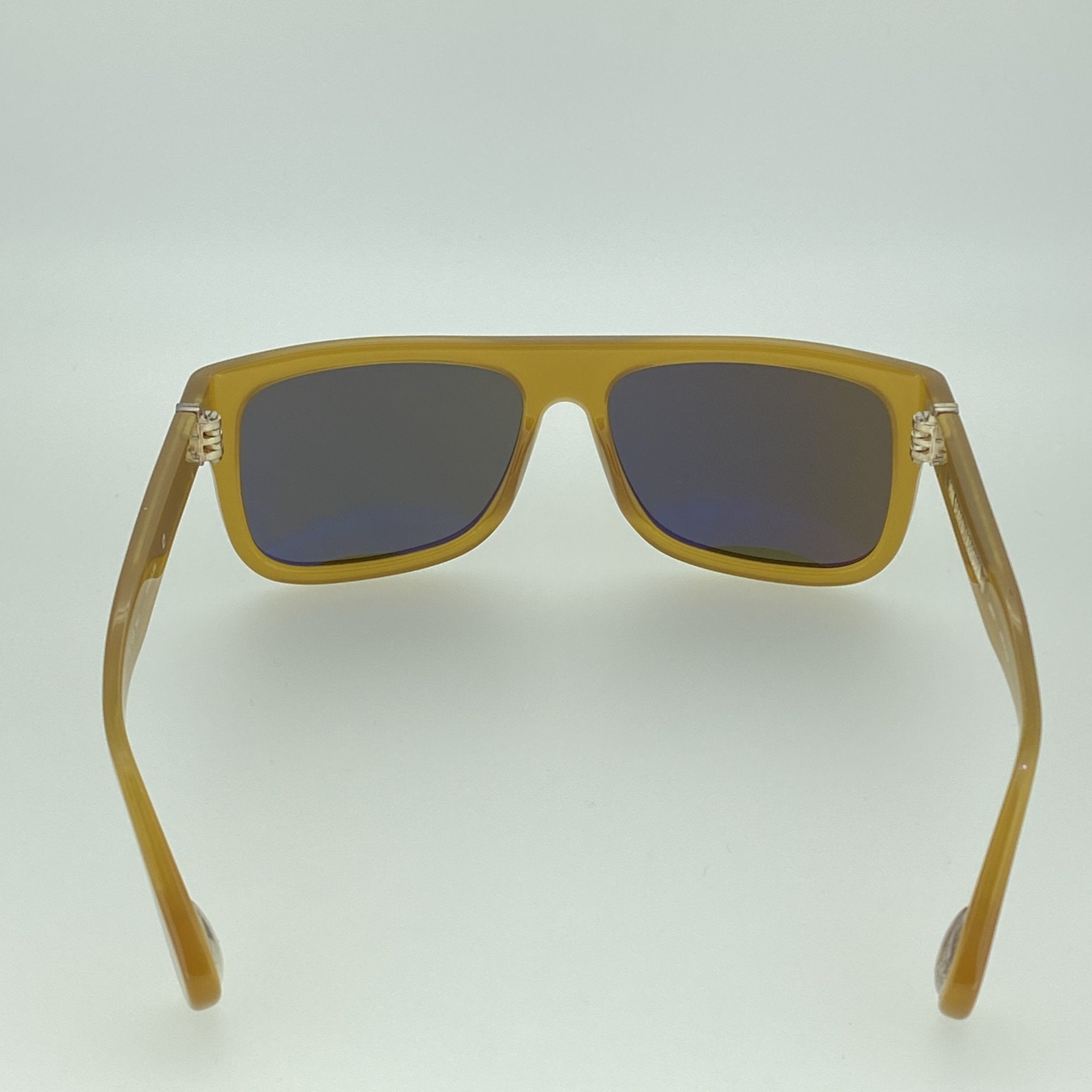 Ann Demeulemeester Sunglasses Flat Top Honey Orange and Green-GR8 Sunglasses