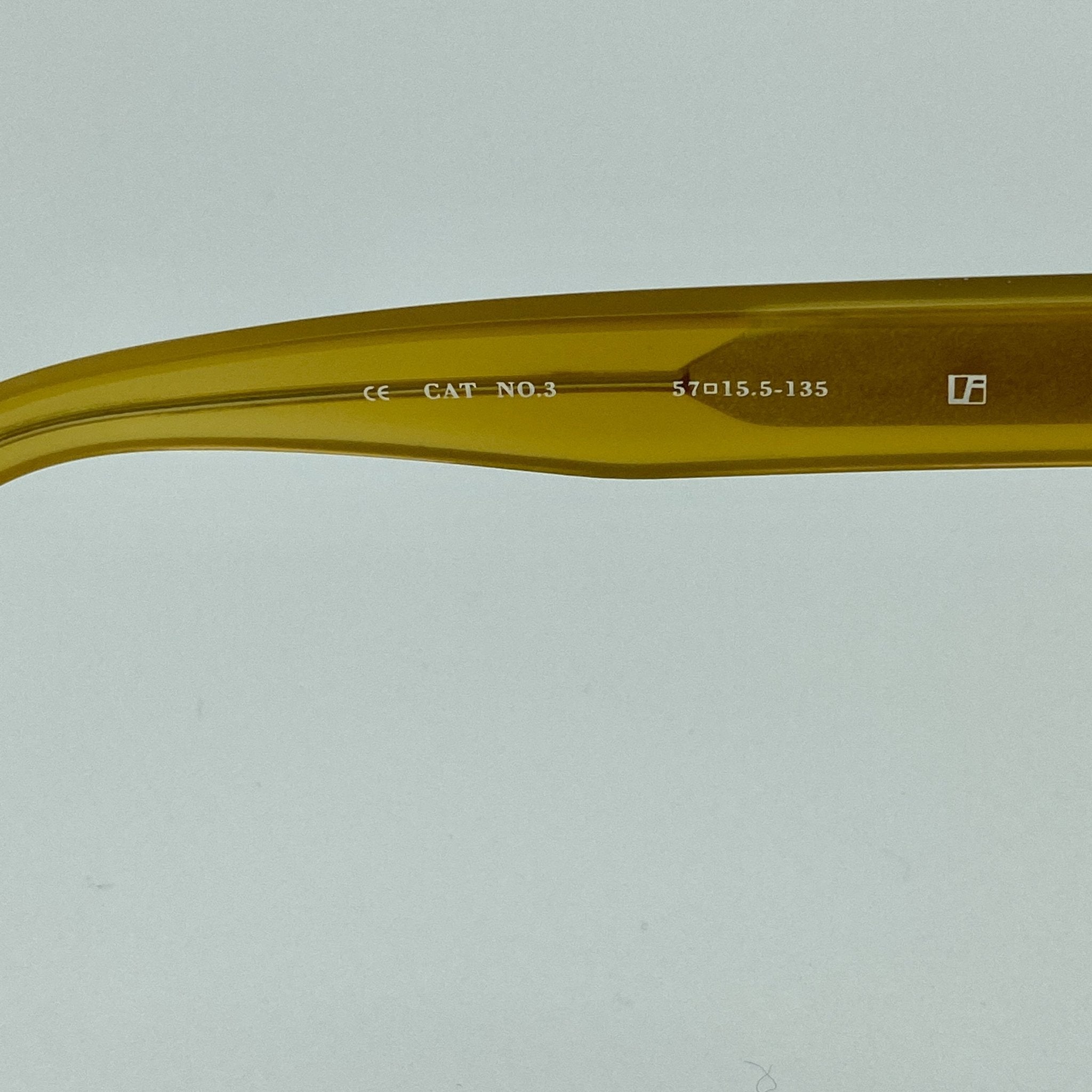 Ann Demeulemeester Sunglasses Flat Top Honey Orange and Green-GR8 Sunglasses