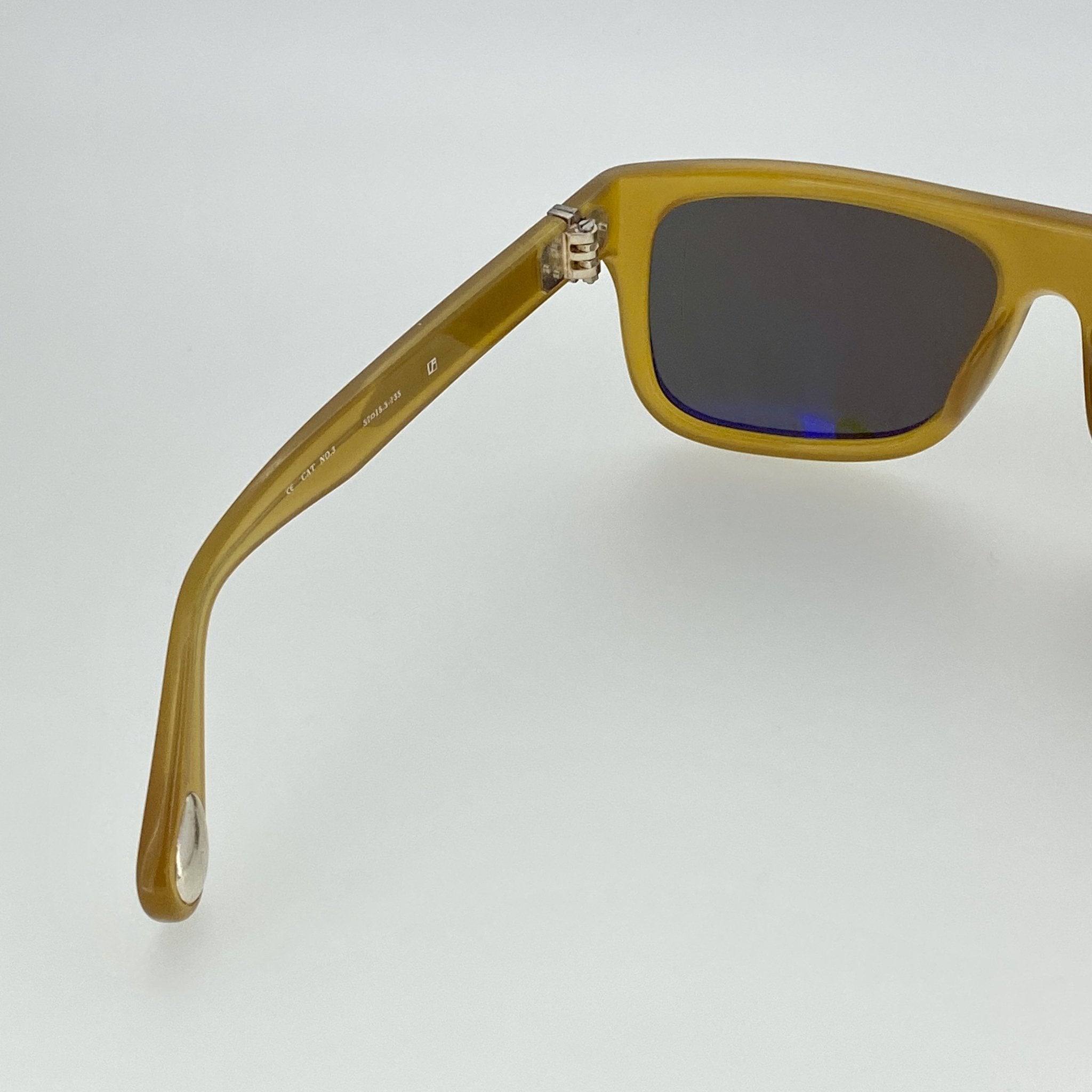 Ann Demeulemeester Sunglasses Flat Top Honey Orange and Green-GR8 Sunglasses