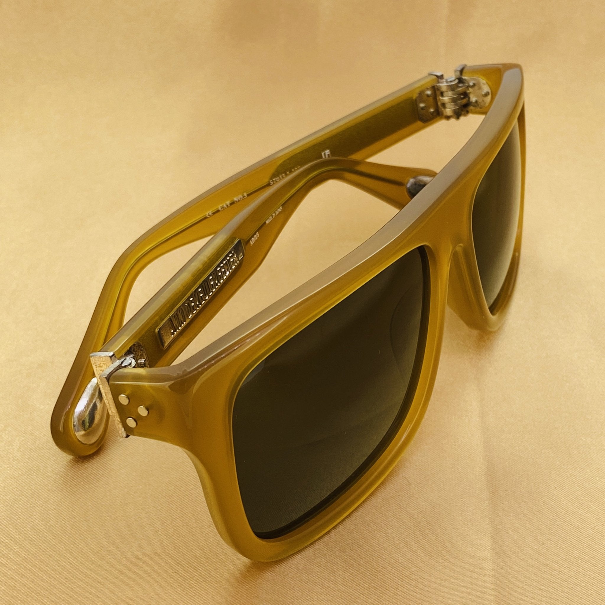 Ann Demeulemeester Sunglasses Flat Top Honey Orange and Green-GR8 Sunglasses