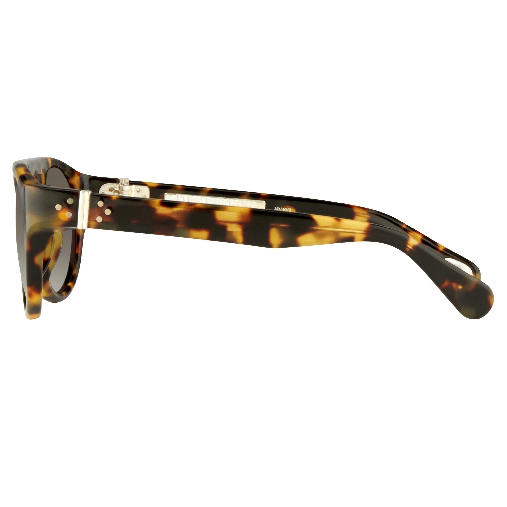 Ann Demeulemeester Men's Sunglasses Flat Top Tortoise Shell and Grey AD10C2SUN-GR8 Sunglasses