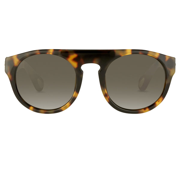 Ann Demeulemeester Men's Sunglasses Flat Top Tortoise Shell and Grey AD10C2SUN-GR8 Sunglasses