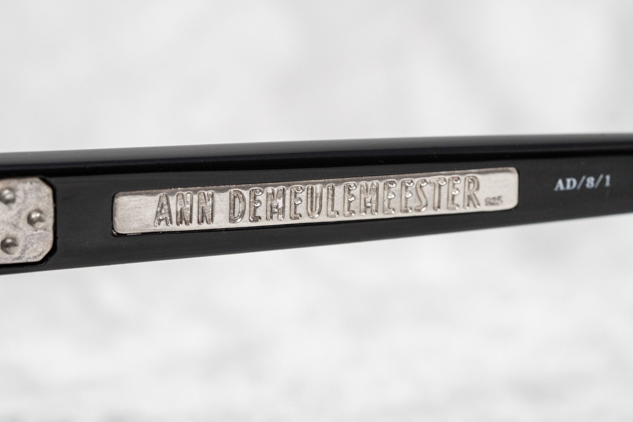 Ann Demeulemeester Ladies Sunglasses Oval Black and Grey AD8C1SUN-GR8 Sunglasses