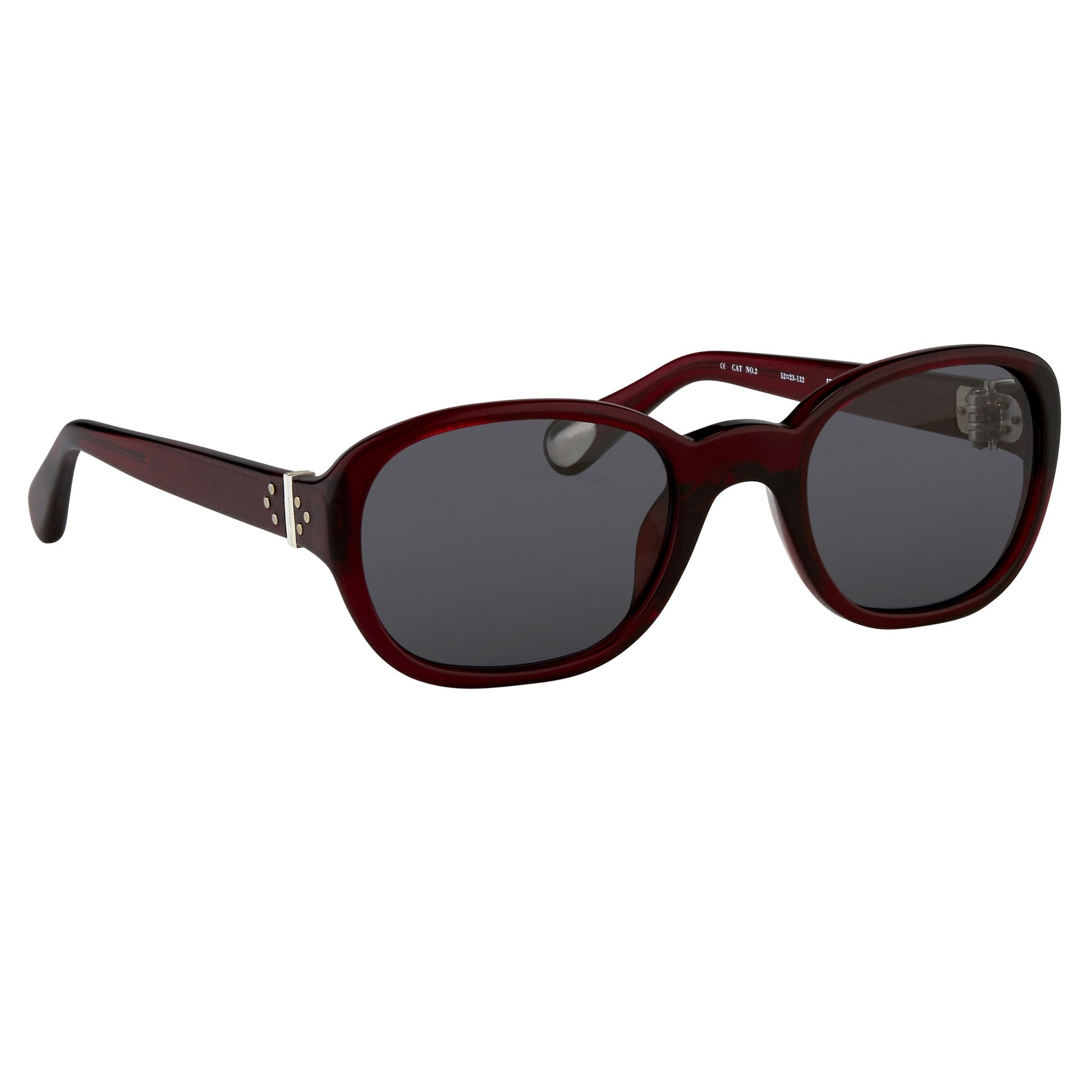 Ann Demeulemeester Sunglasses Oval Red Silver and Blue-GR8 Sunglasses