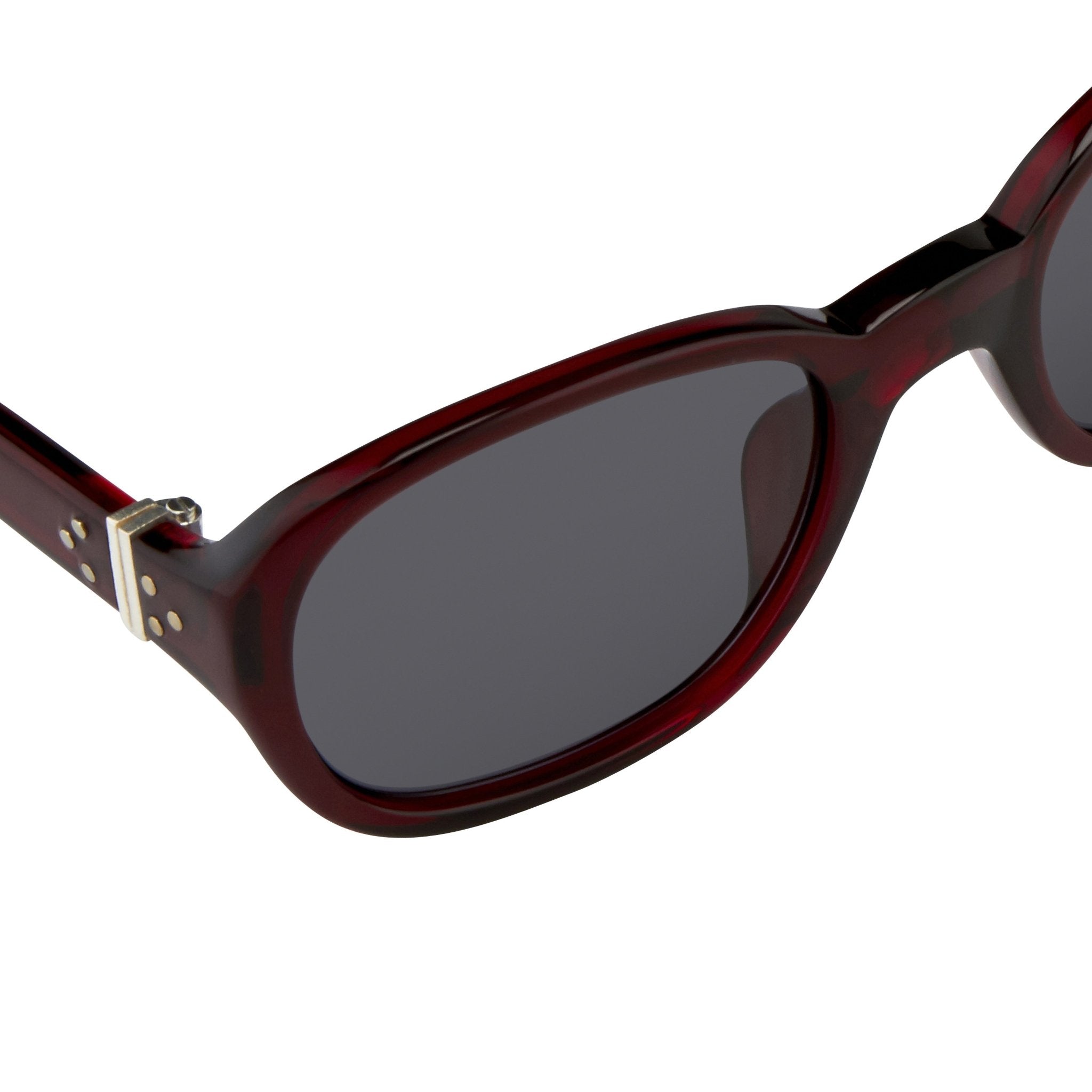 Ann Demeulemeester Sunglasses Oval Red Silver and Blue-GR8 Sunglasses