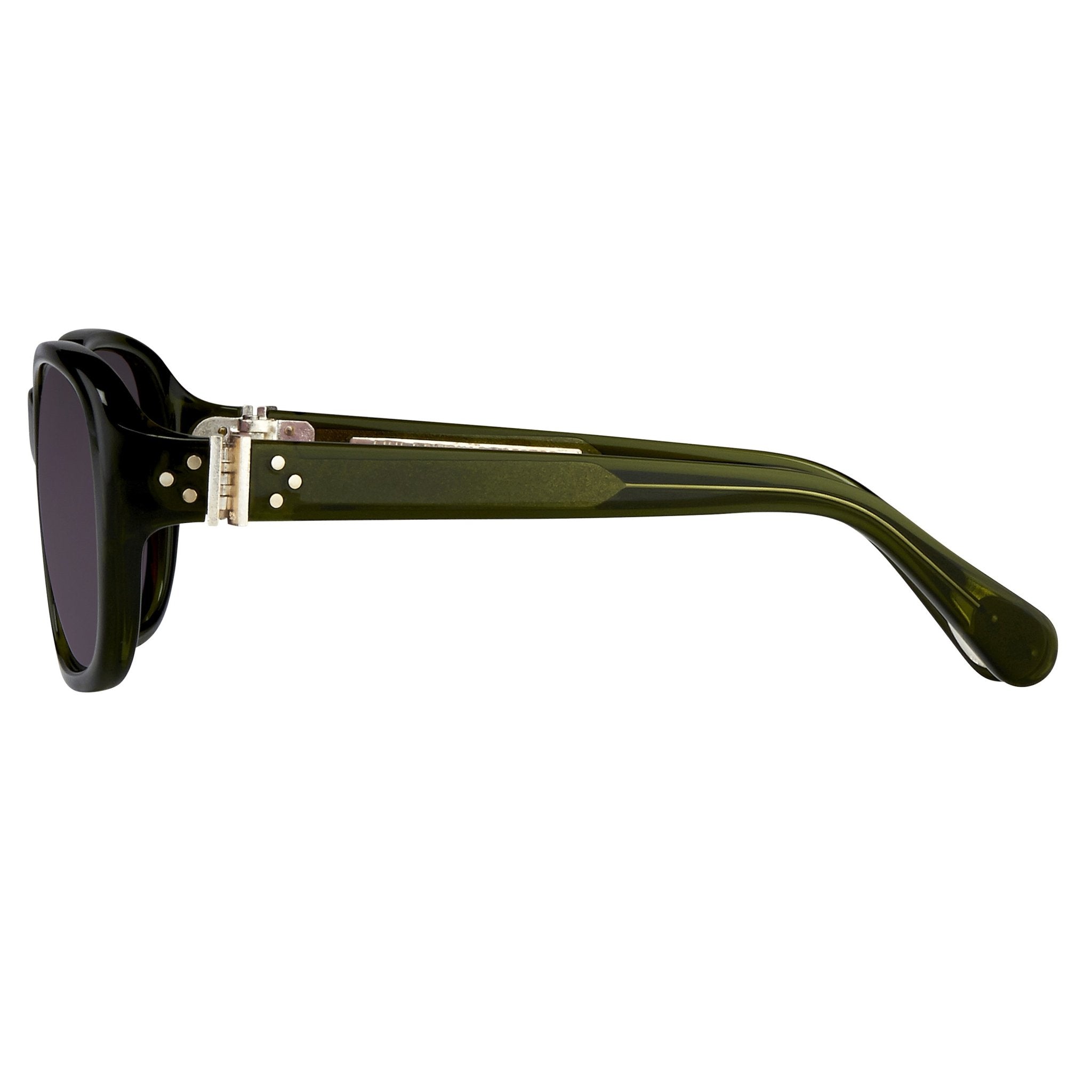 Ann Demeulemeester Sunglasses Oval Green and Purple-GR8 Sunglasses