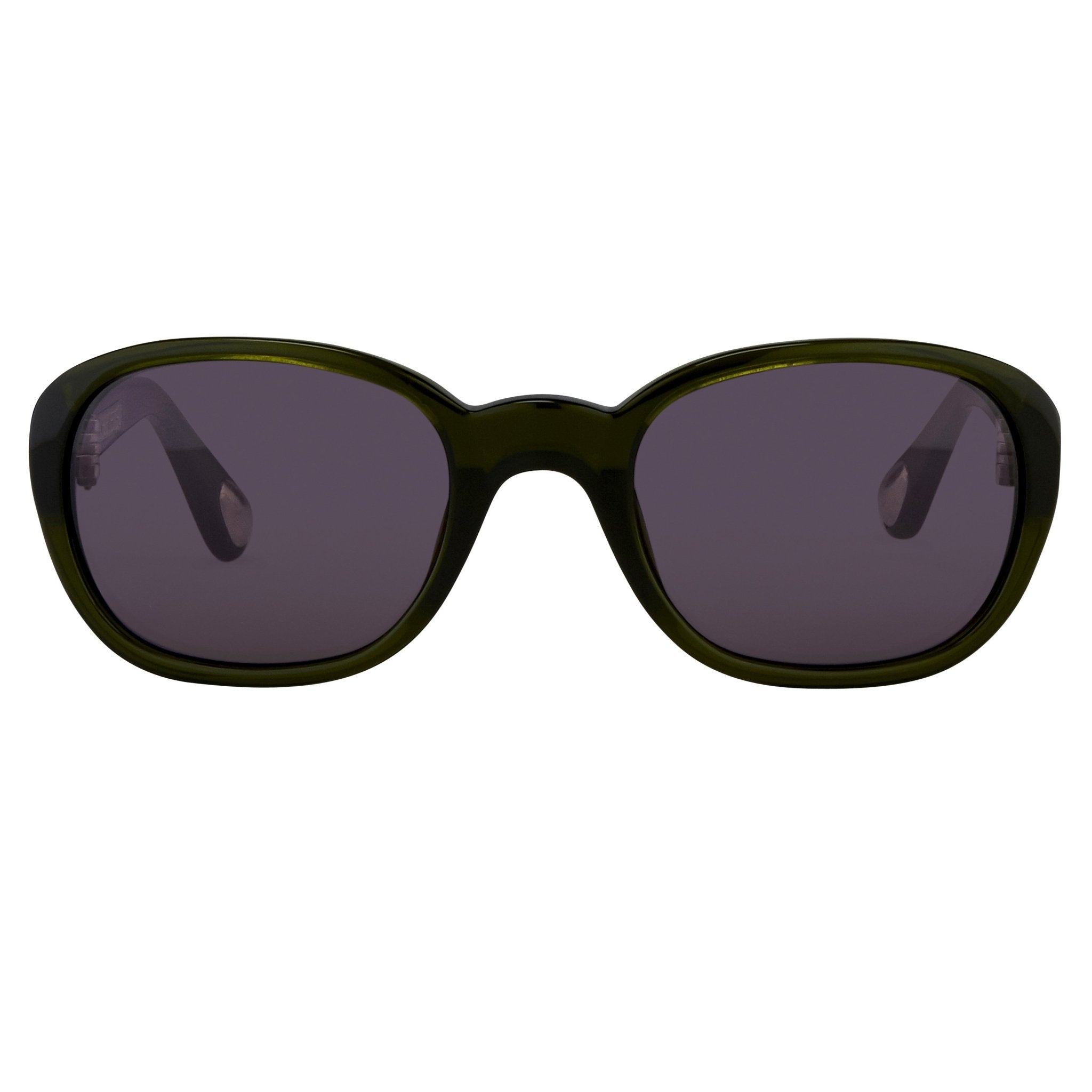 Ann Demeulemeester Sunglasses Oval Green and Purple-GR8 Sunglasses